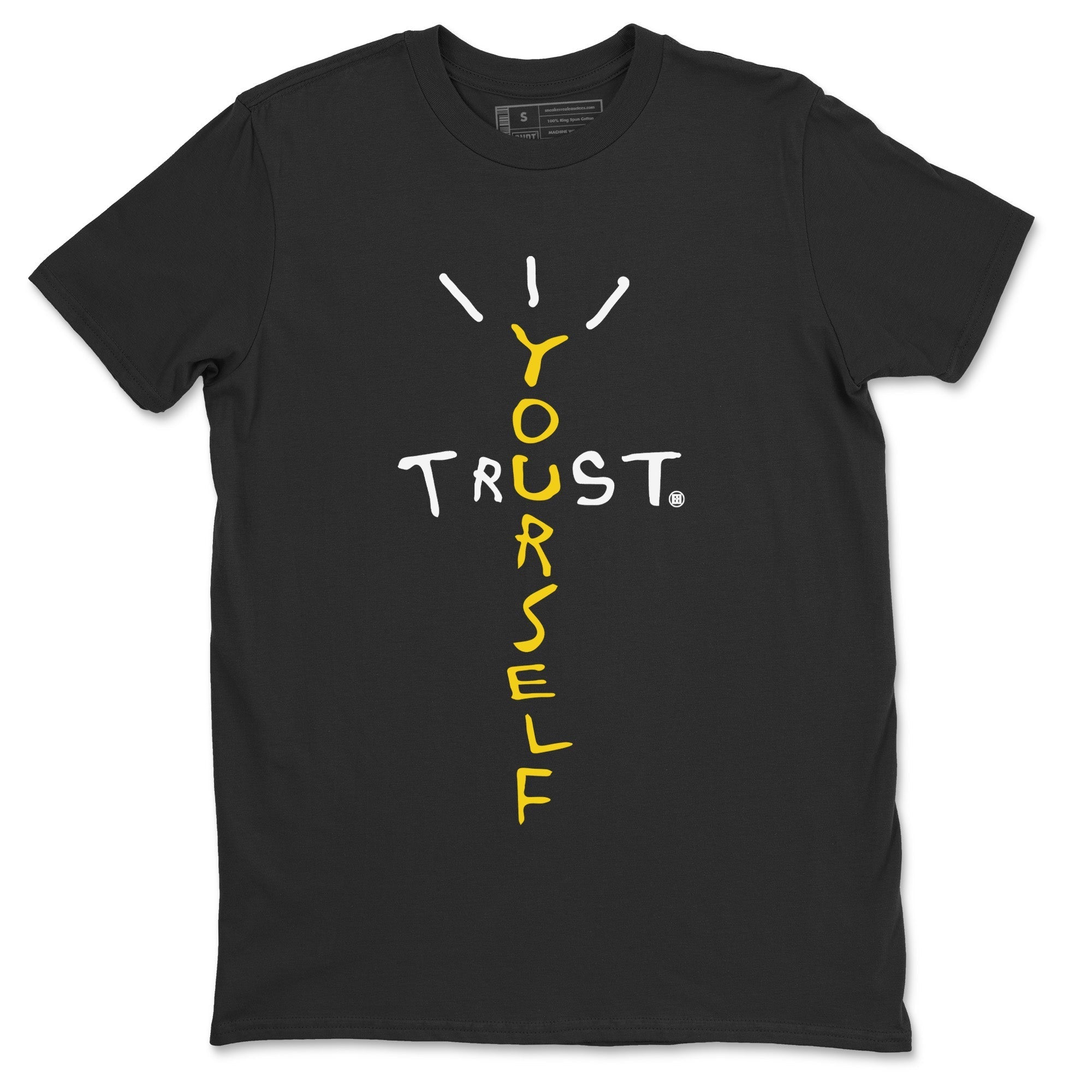  Sneaker Match Tees Trust Yourself Streetwear Sneaker Shirt Air Jordan 4 Retro Thunder Sneaker Release Tees Unisex Shirts Black 2