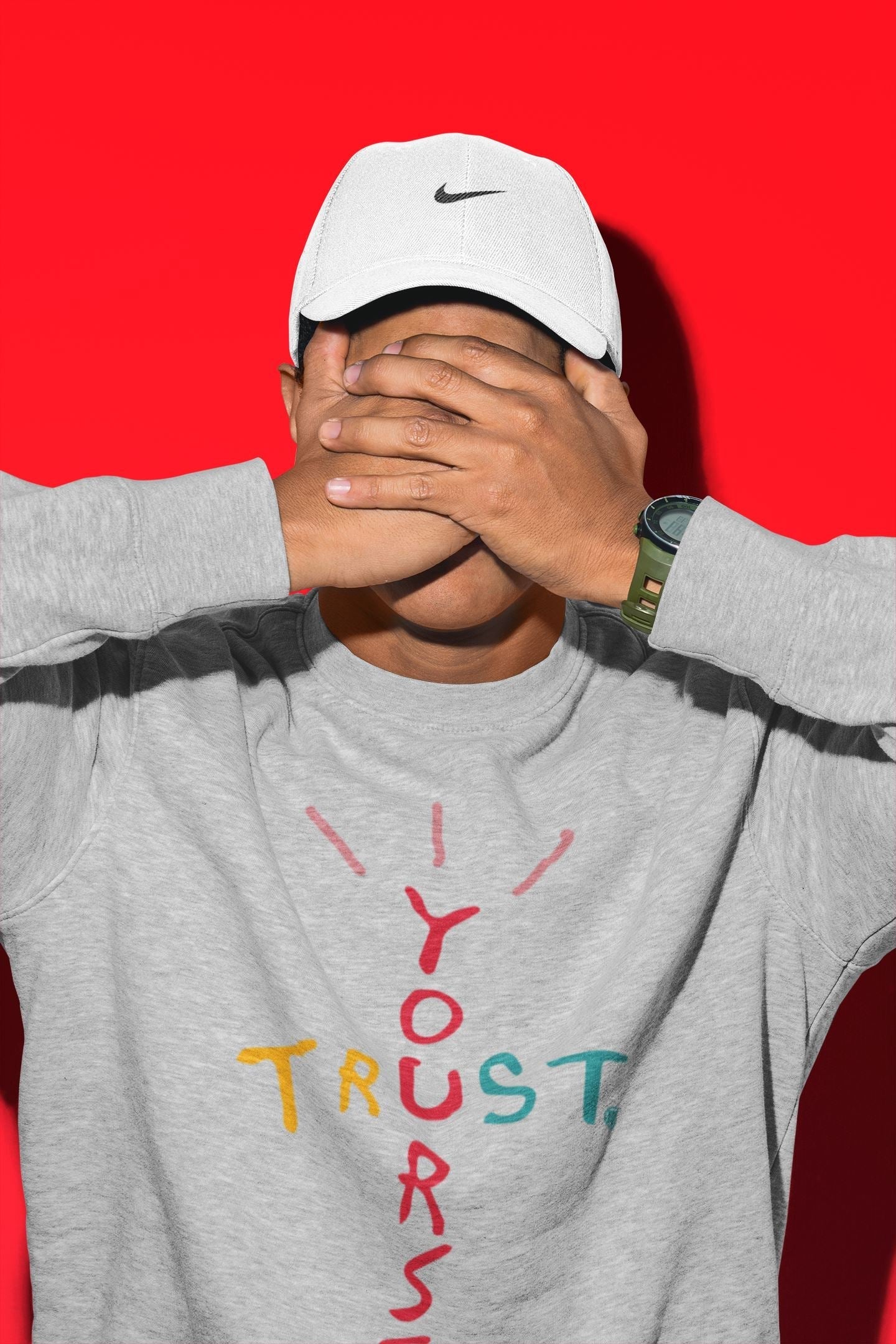 Yeezy 700 Hi-Res Red Shirt To Match Jordans Trust Yourself Sneaker Tees Yeezy 700 Hi-Res Red Drip Gear Zone Sneaker Matching Clothing Unisex Shirts