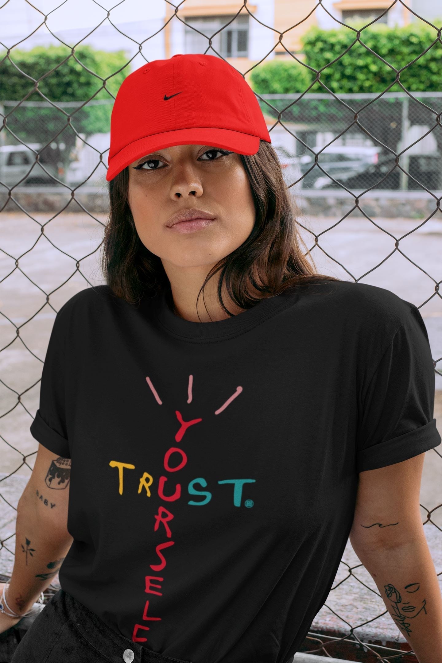 Yeezy 700 Hi-Res Red Shirt To Match Jordans Trust Yourself Sneaker Tees Yeezy 700 Hi-Res Red Drip Gear Zone Sneaker Matching Clothing Unisex Shirts