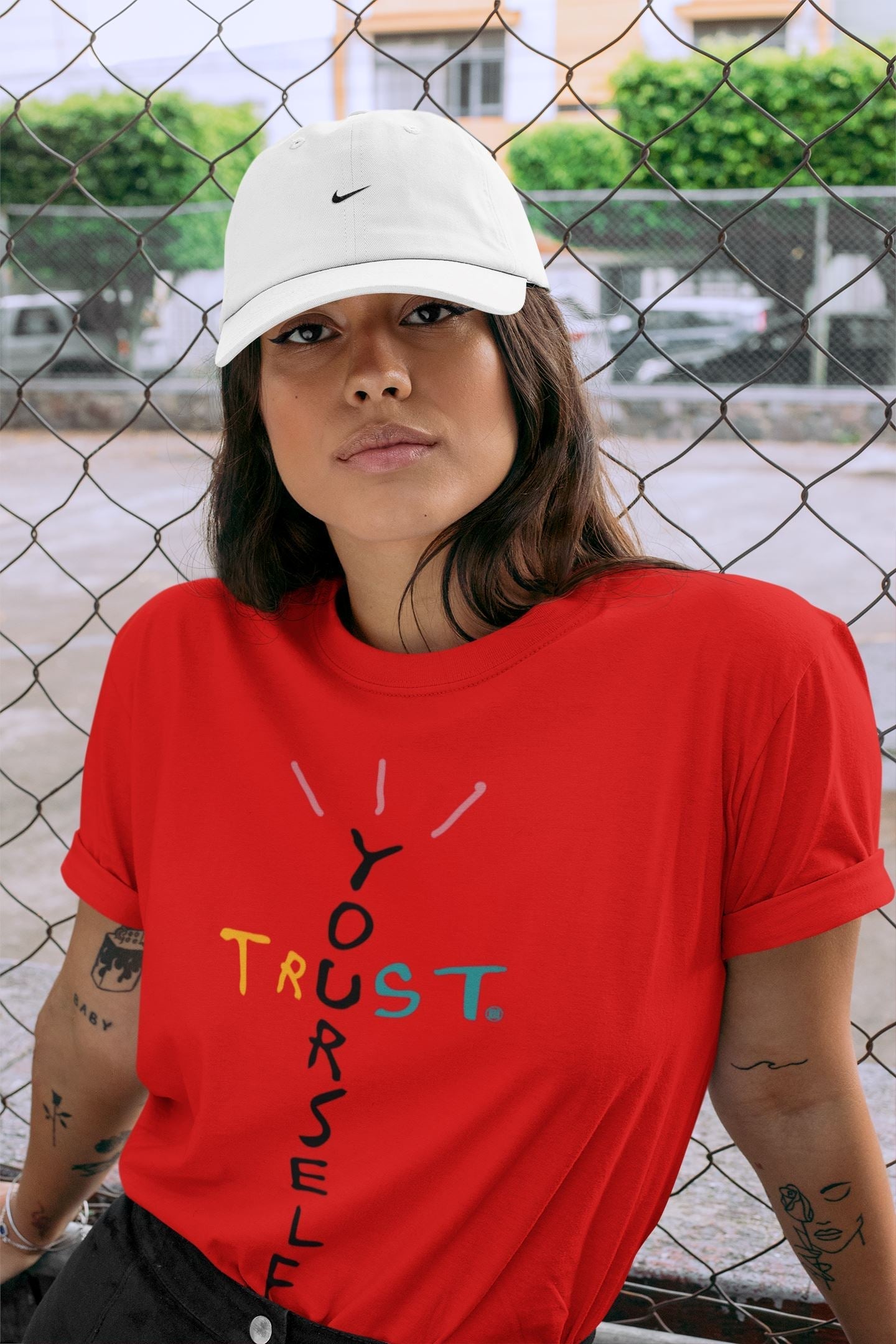 Yeezy 700 Hi-Res Red Shirt To Match Jordans Trust Yourself Sneaker Tees Yeezy 700 Hi-Res Red Drip Gear Zone Sneaker Matching Clothing Unisex Shirts