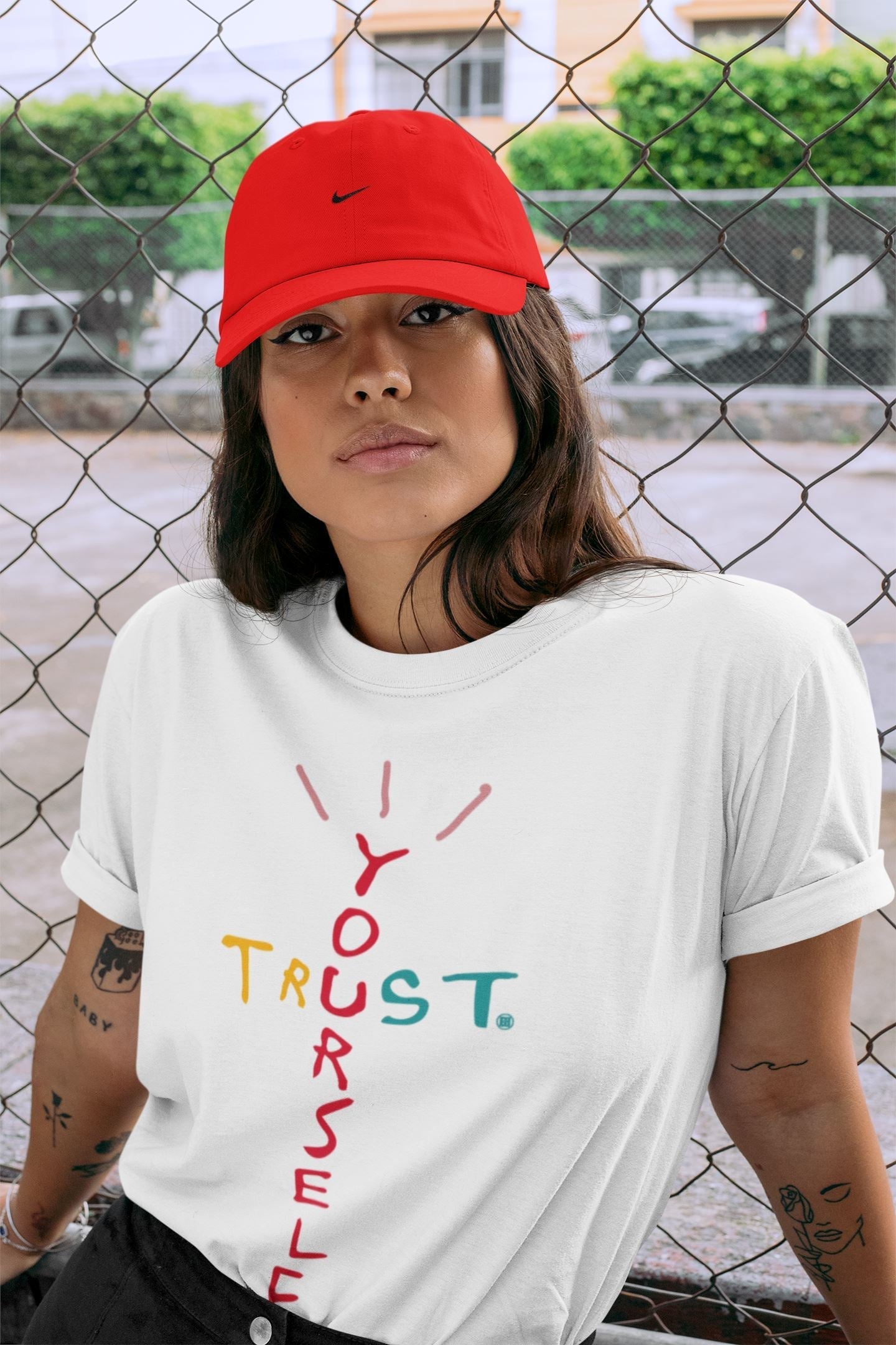 Yeezy 700 Hi-Res Red Shirt To Match Jordans Trust Yourself Sneaker Tees Yeezy 700 Hi-Res Red Drip Gear Zone Sneaker Matching Clothing Unisex Shirts