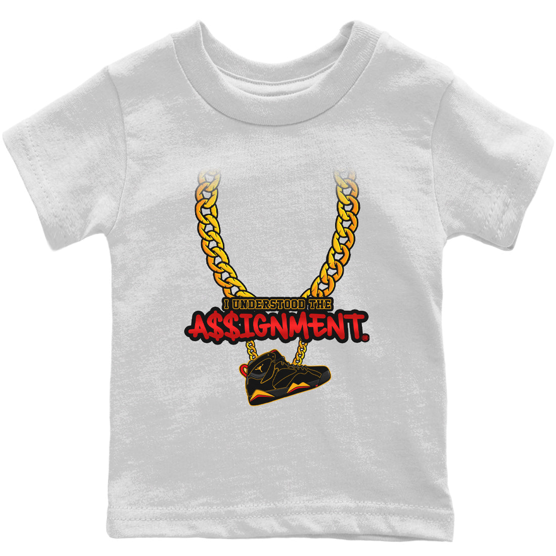 Jordan 7 Citrus Shirt To Match Jordans Understood Assignment Sneaker Tees Jordan 7 Citrus Drip Gear Zone Sneaker Matching Clothing Kids Shirts
