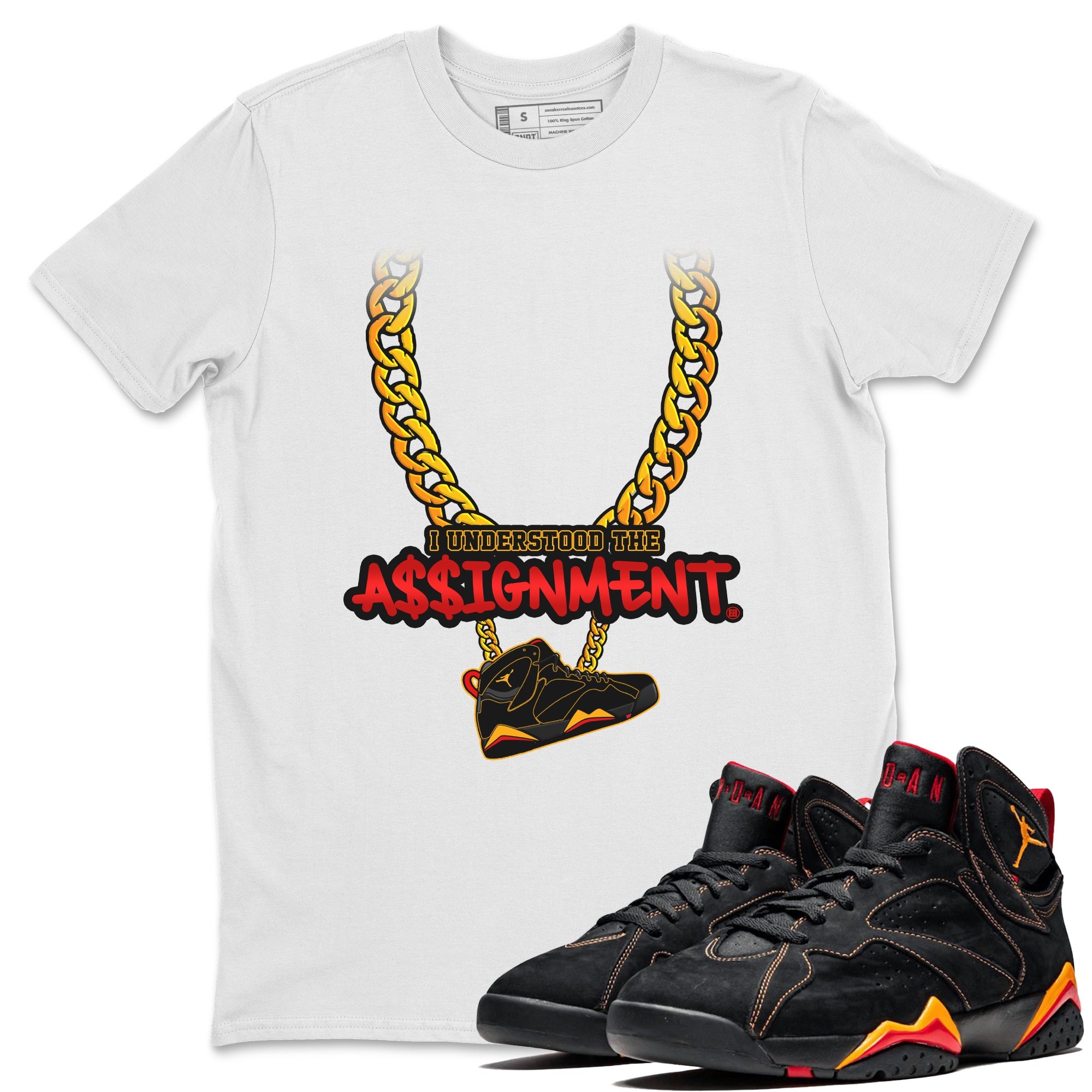 Jordan 7 Citrus Shirt To Match Jordans Understood Assignment Sneaker Tees Jordan 7 Citrus Drip Gear Zone Sneaker Matching Clothing Unisex Shirts