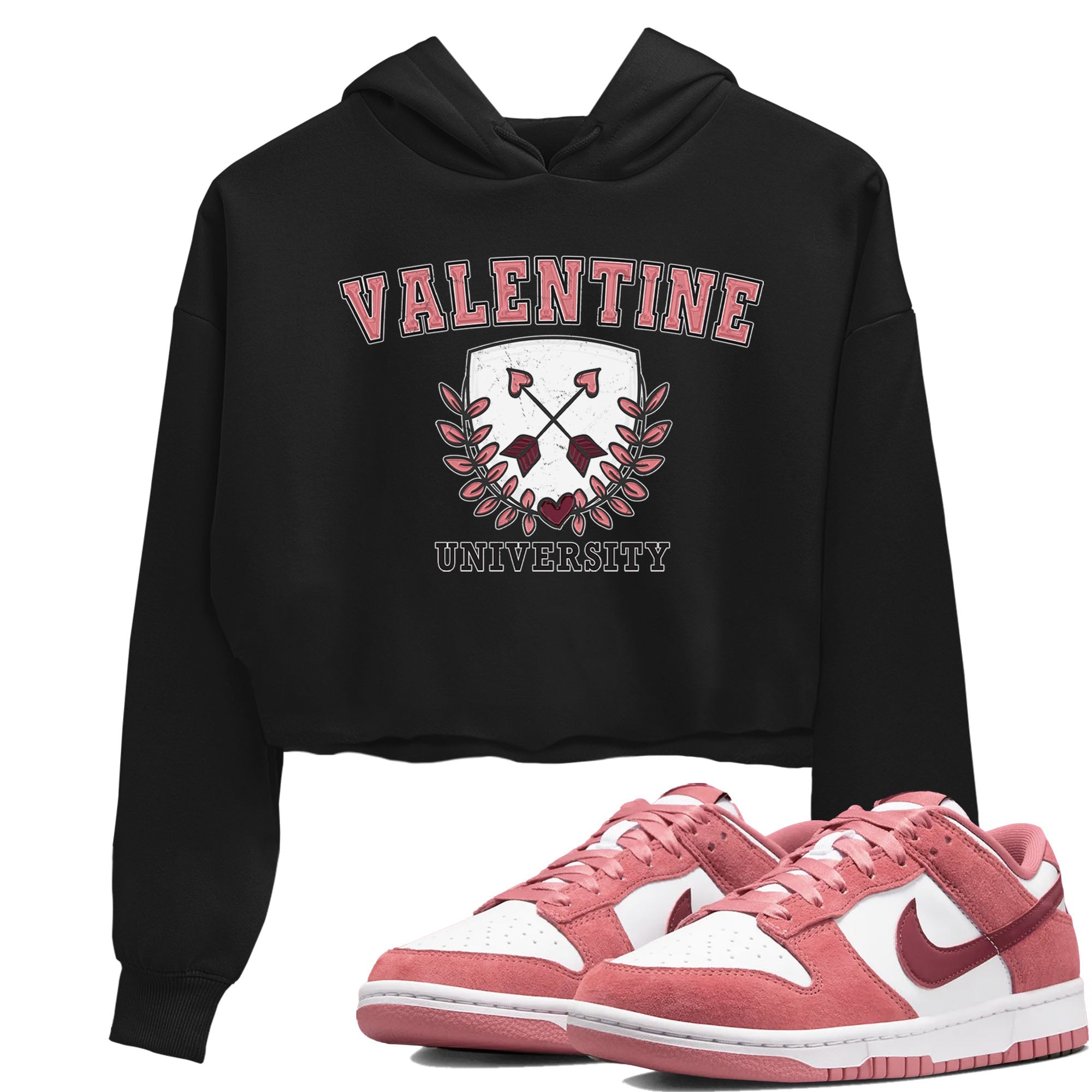 Dunk Valentine's Day shirt to match jordans University sneaker tees Dunks Valentine's Day Drip Gear Zone Black 1 crop length shirt