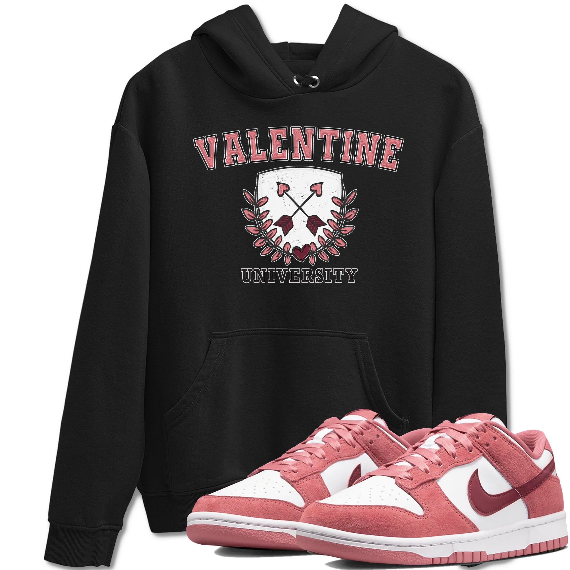 Dunk Valentine's Day shirt to match jordans University sneaker tees Dunks Valentine's Day Drip Gear Zone unisex cotton Black 1 crew neck shirt