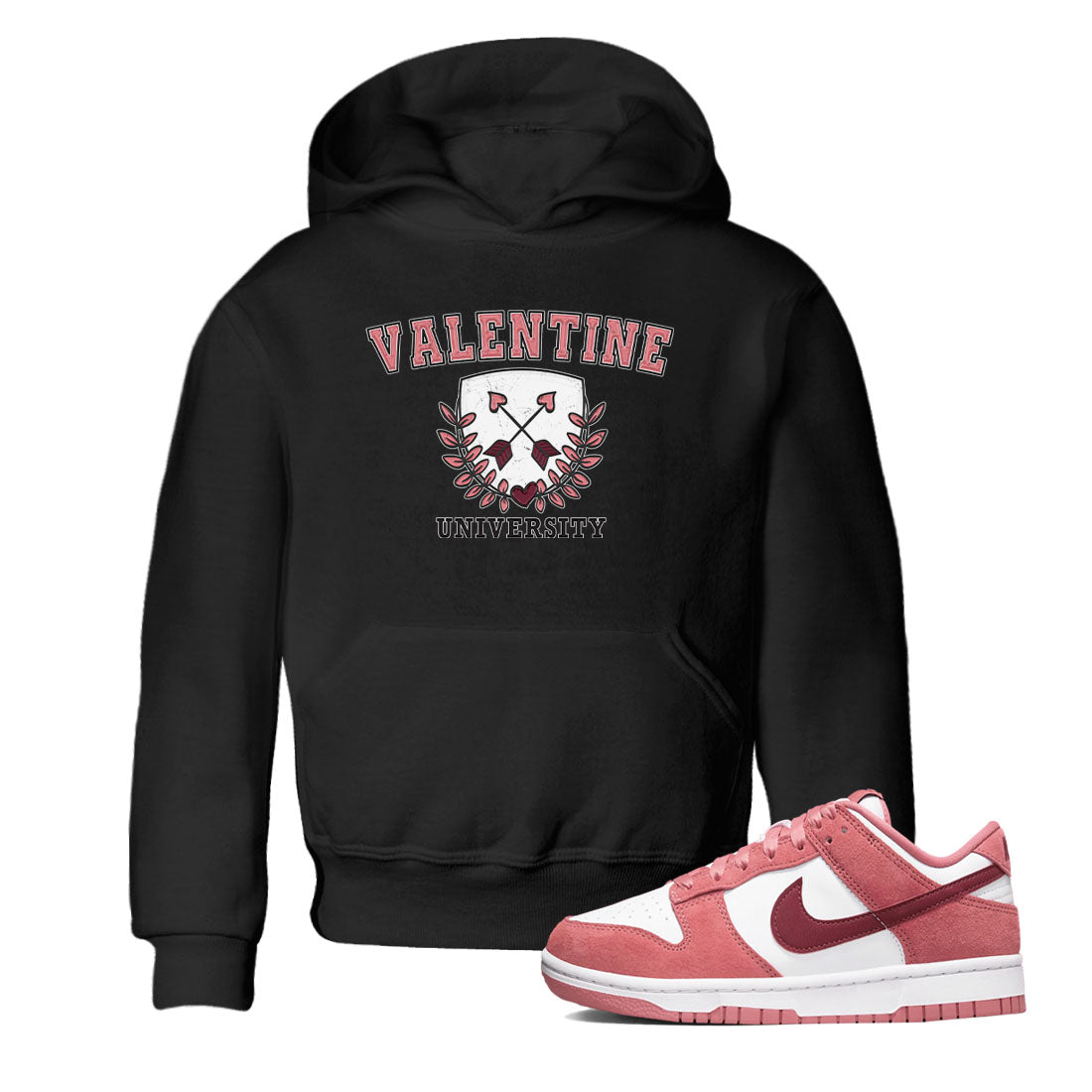 Dunk Valentine's Day shirt to match jordans University sneaker tees Dunks Valentine's Day Drip Gear Zone baby toddler Black 1 cotton Shirt