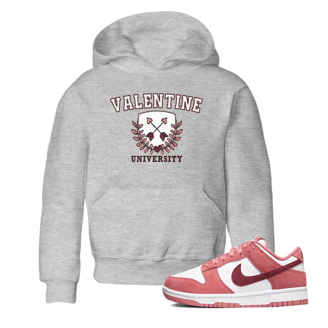 Dunk Valentine's Day shirt to match jordans University sneaker tees Dunks Valentine's Day Drip Gear Zone baby toddler Heather Grey 1 cotton Shirt