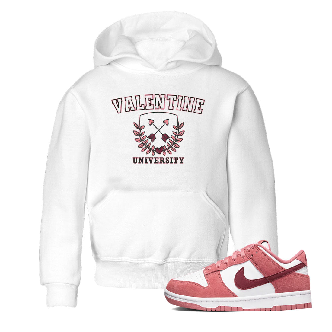 Dunk Valentine's Day shirt to match jordans University sneaker tees Dunks Valentine's Day Drip Gear Zone baby toddler White 1 cotton Shirt