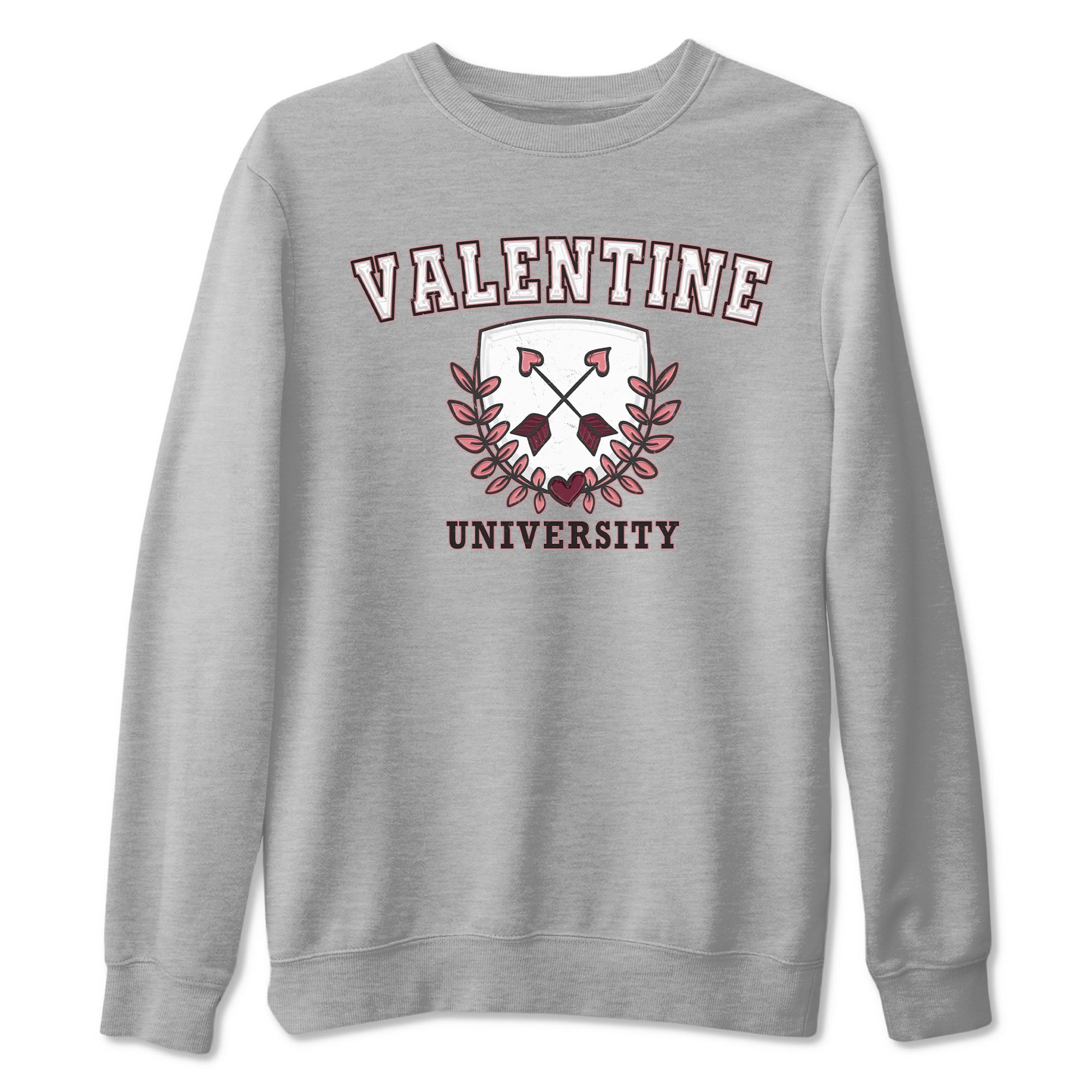 Dunk Valentine's Day shirt to match jordans University sneaker tees Dunks Valentine's Day Drip Gear Zone unisex cotton Heather Grey 1 crew neck shirt