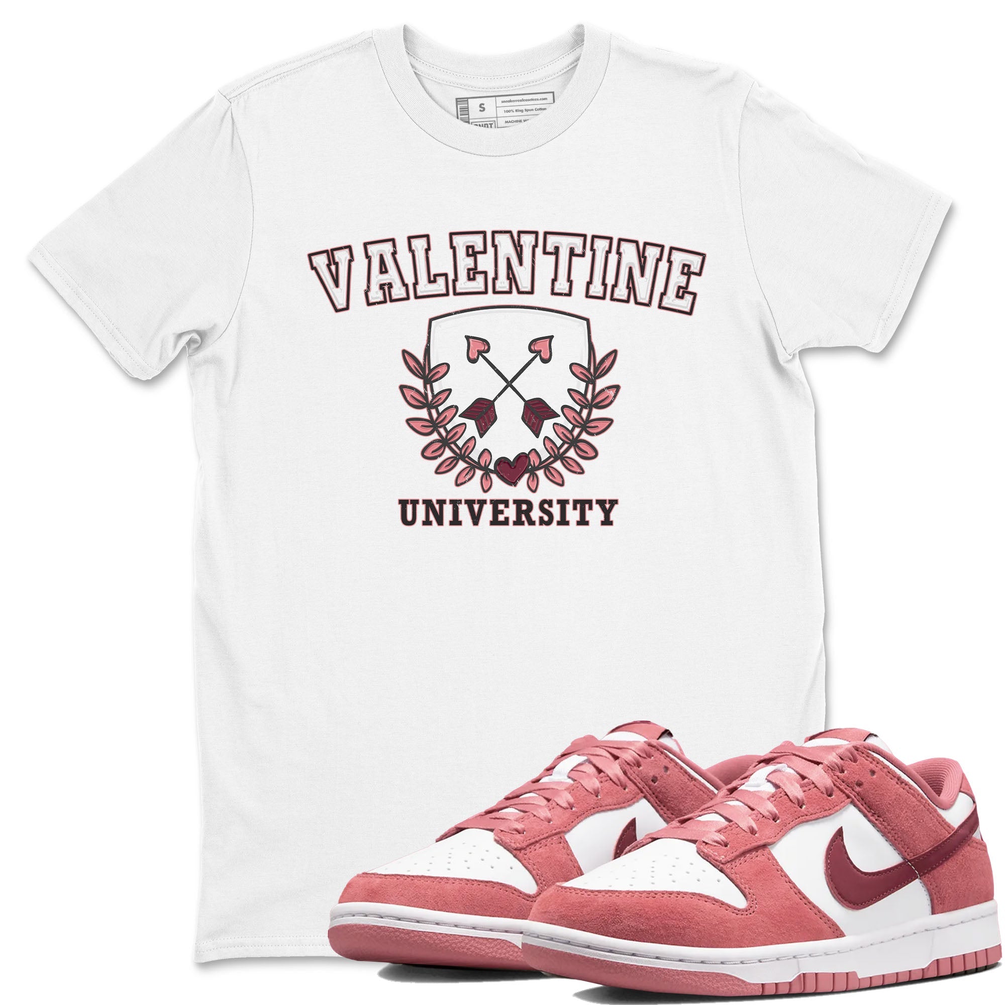 Dunk Valentine's Day shirt to match jordans University sneaker tees Dunks Valentine's Day Drip Gear Zone unisex cotton White 1 crew neck shirt