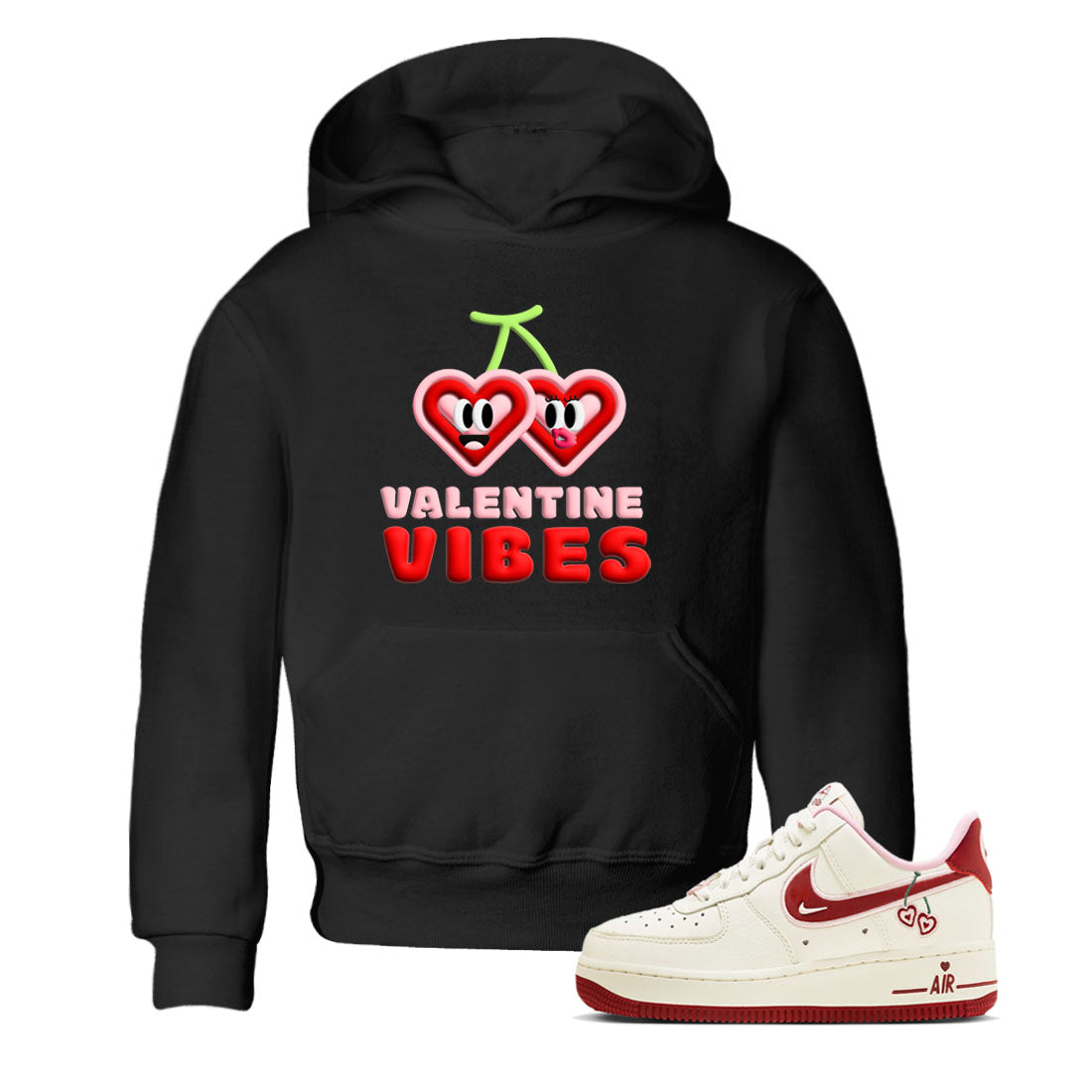 Air Force 1 Valentines Day Sneaker Match Tees Valentines Vibes Sneaker Tees Air Force 1 Valentines Day Jordan to match sneaker T-Shirt Kids Shirts