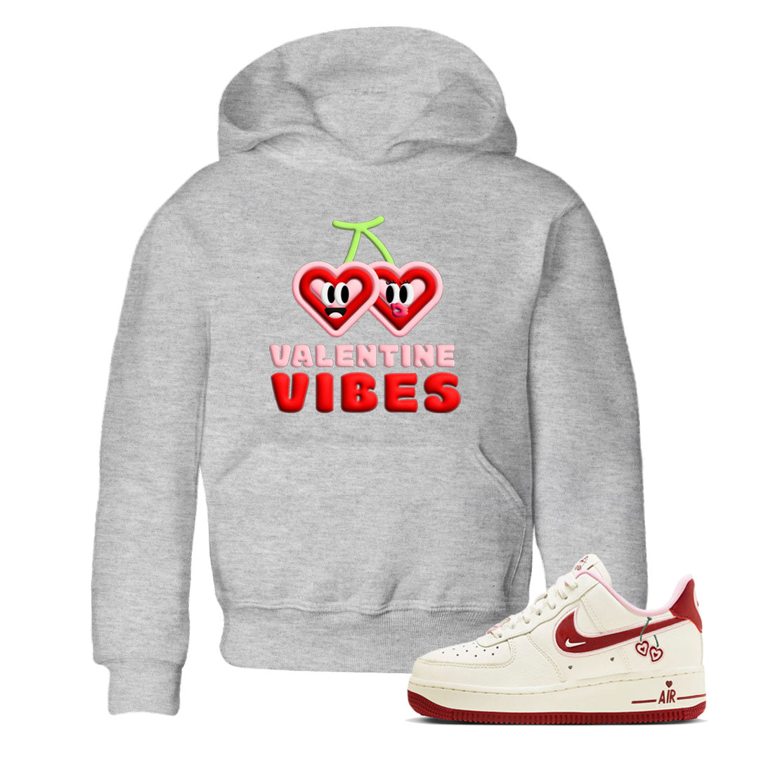 Air Force 1 Valentines Day Sneaker Match Tees Valentines Vibes Sneaker Tees Air Force 1 Valentines Day Jordan to match sneaker T-Shirt Kids Shirts