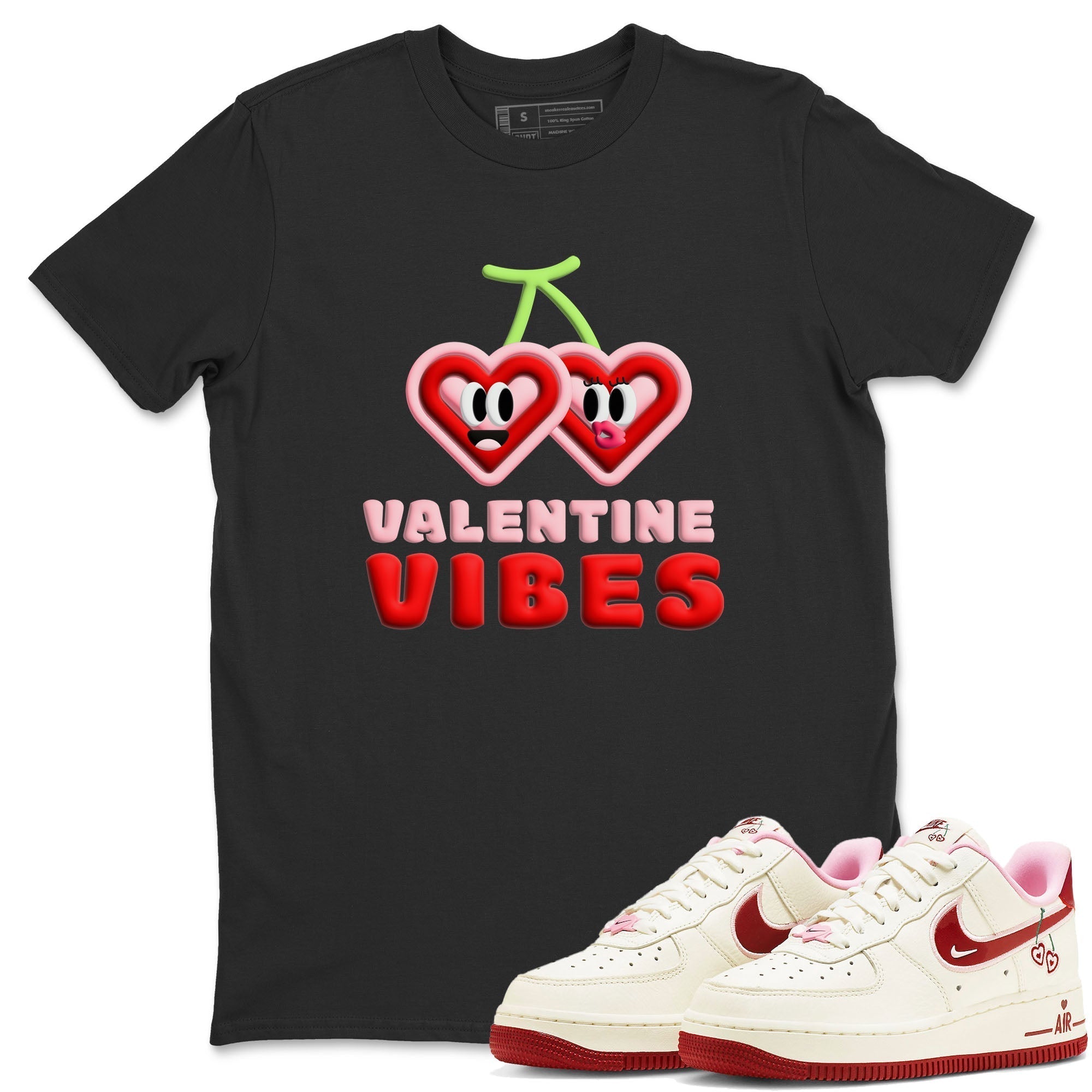 Air Force 1 Valentines Day Sneaker Match Tees Valentines Vibes Sneaker Tees Air Force 1 Valentines Day Jordan to match sneaker T-Shirt Crew Neck Shirts