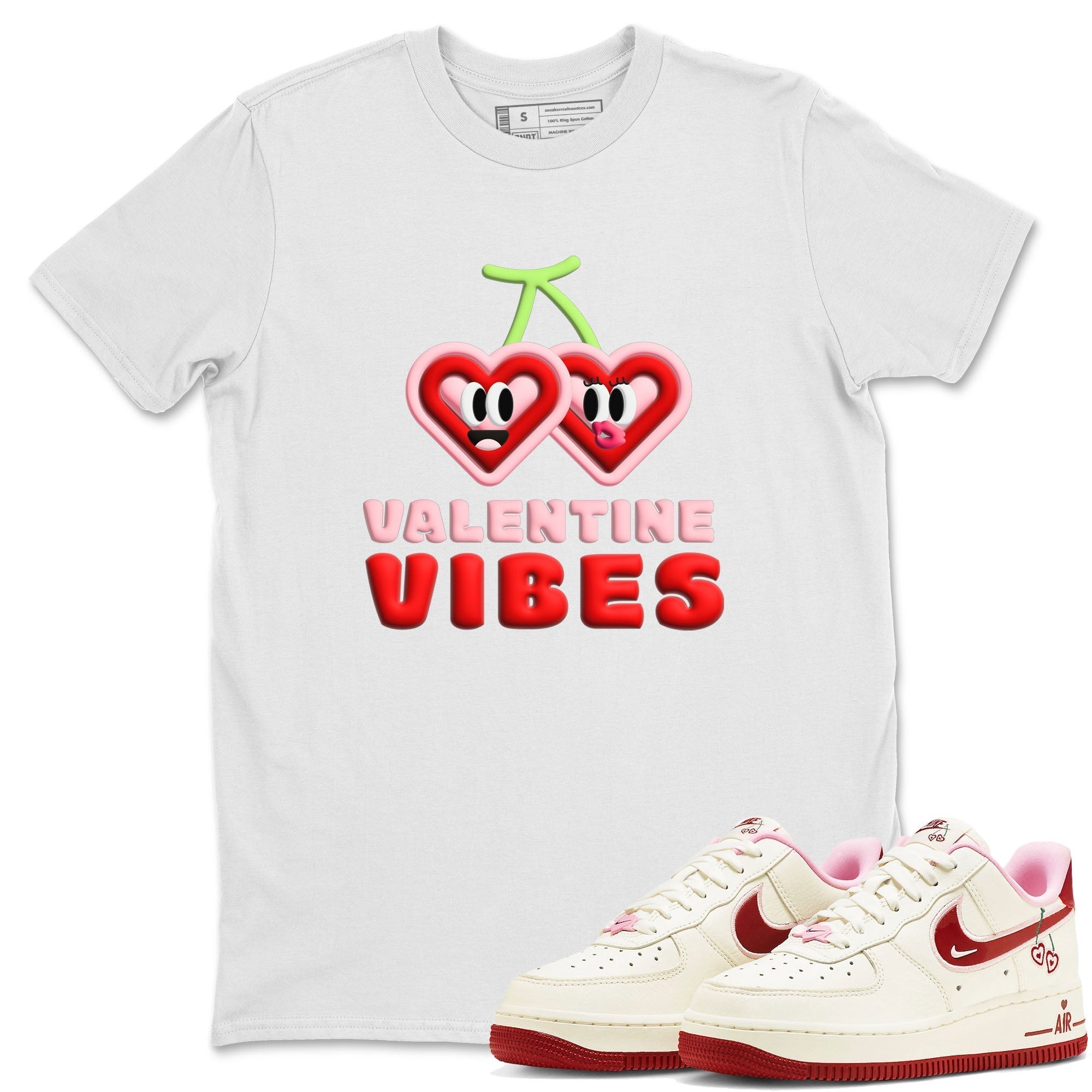 Air Force 1 Valentines Day Sneaker Match Tees Valentines Vibes Sneaker Tees Air Force 1 Valentines Day Jordan to match sneaker T-Shirt Crew Neck Shirts