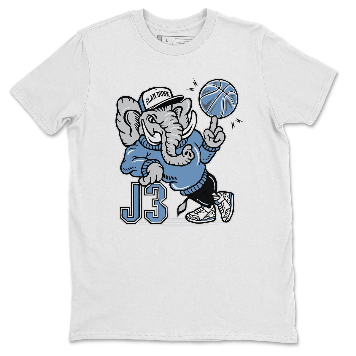 Jordan 3 Valor Blue Shirt To Match Jordans AJ3 Elephant Sneaker Tees Jordan 3 Valor Blue Drip Gear Zone Sneaker Matching Clothing Unisex Shirts