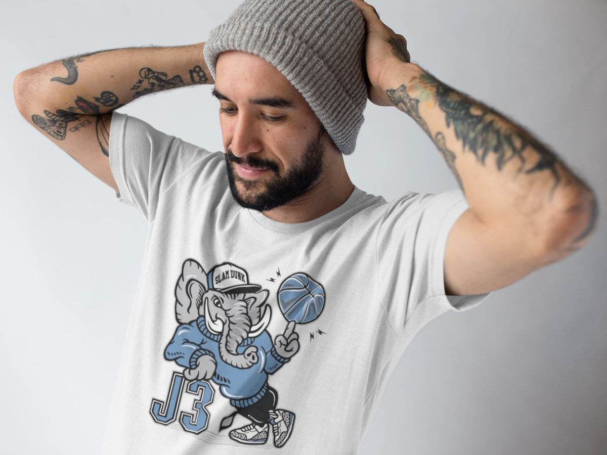 Jordan 3 Valor Blue Shirt To Match Jordans AJ3 Elephant Sneaker Tees Jordan 3 Valor Blue Drip Gear Zone Sneaker Matching Clothing Unisex Shirts
