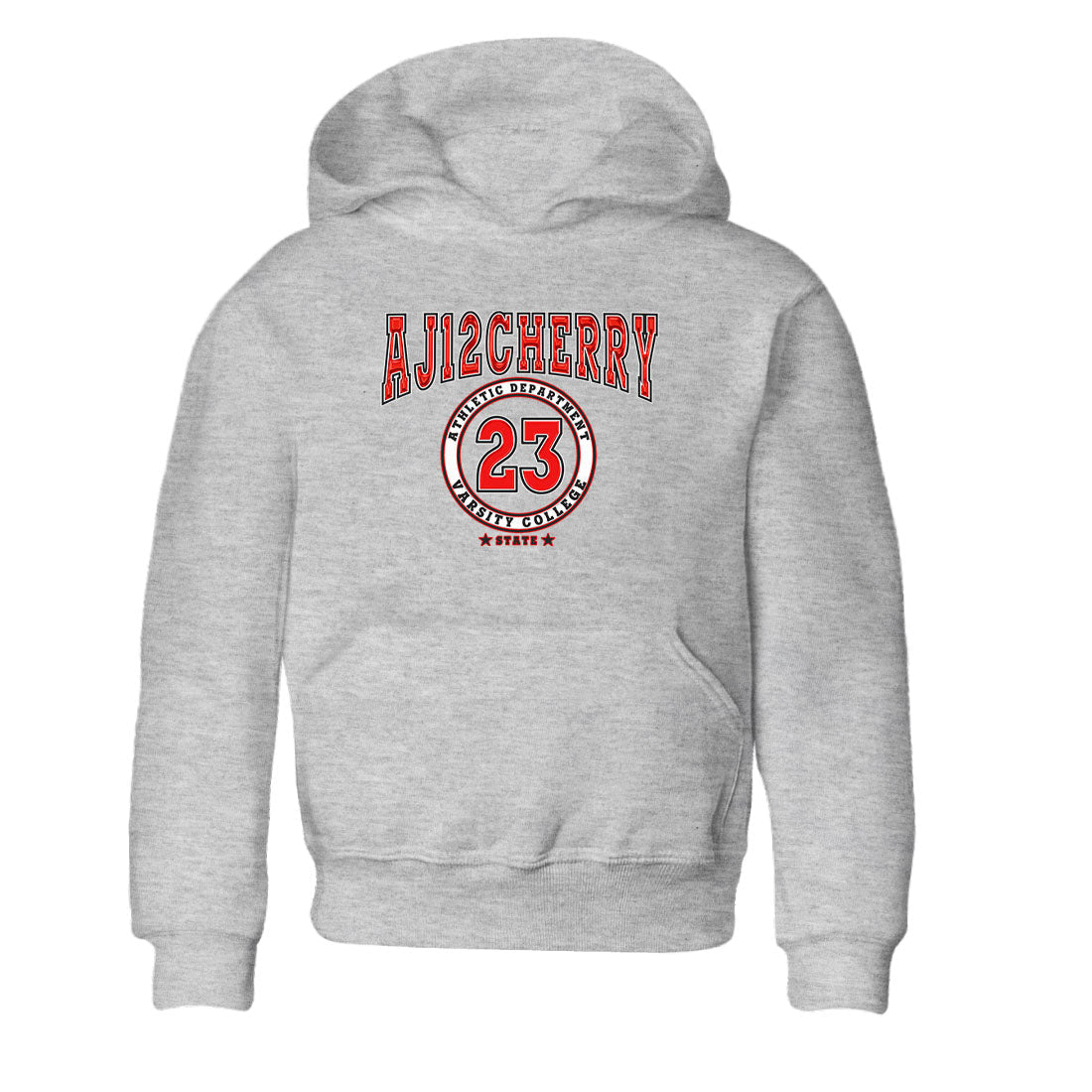 Jordan 12 Retro Cherry shirt to match jordans Varsity Red Varsity special sneaker matching tees 12s Cherry Drip Gear Zone Baby Toddler Heather Grey 2 T-Shirt