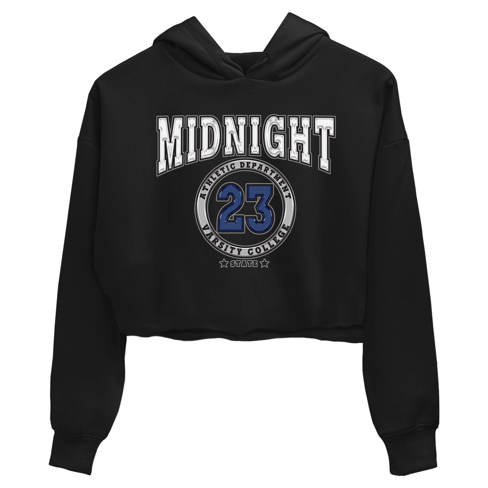 Air Jordan 3 Retro Midnight Navy shirt to match jordans Varsity sneaker shirt 3s Midnight Navy Drip Gear Zone Black 2 crop shirt