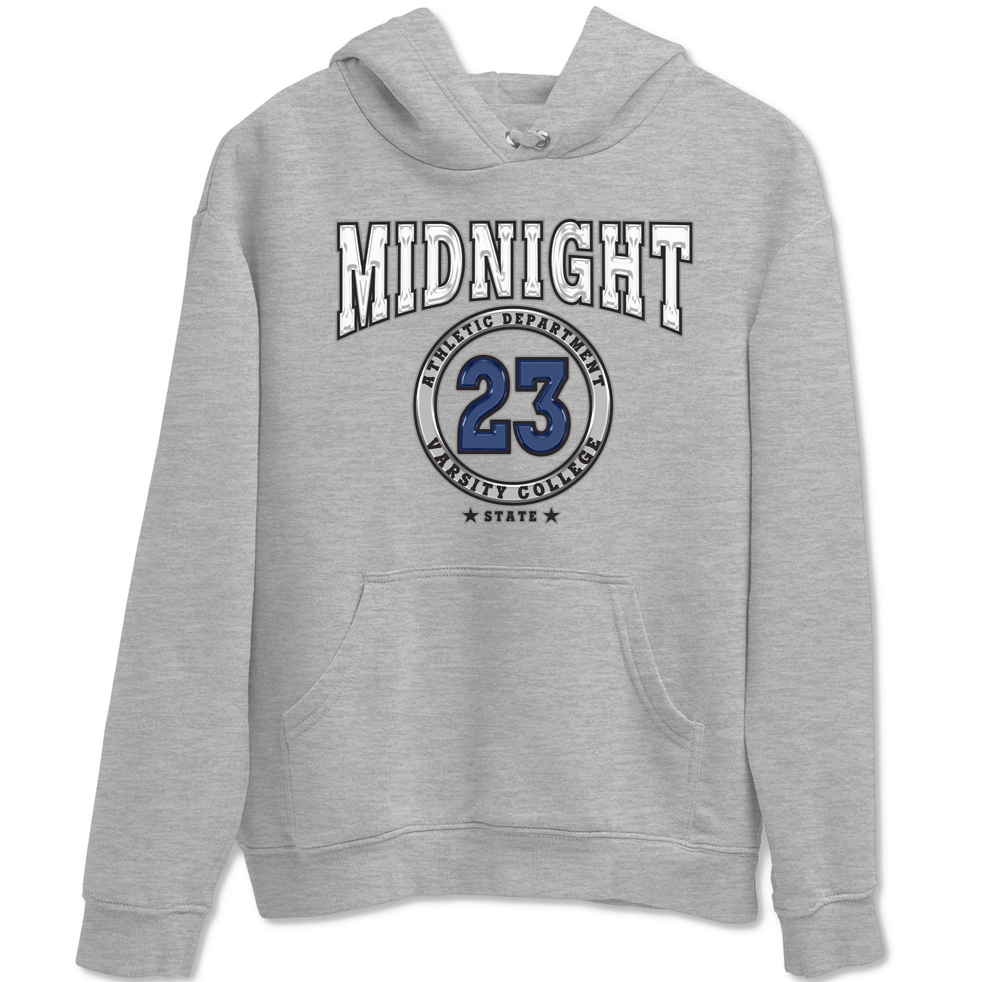 Air Jordan 3 Retro Midnight Navy shirt to match jordans Varsity sneaker shirt 3s Midnight Navy Drip Gear Zone unisex crew neck cotton Heather Grey 2 crew neck shirt