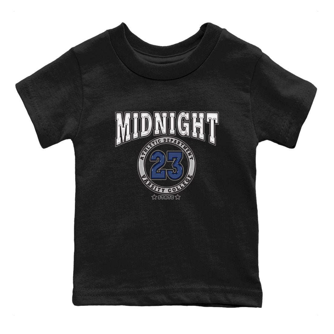 Air Jordan 3 Retro Midnight Navy shirt to match jordans Varsity sneaker shirt 3s Midnight Navy Drip Gear Zone baby toddler Black 2 cotton Shirt