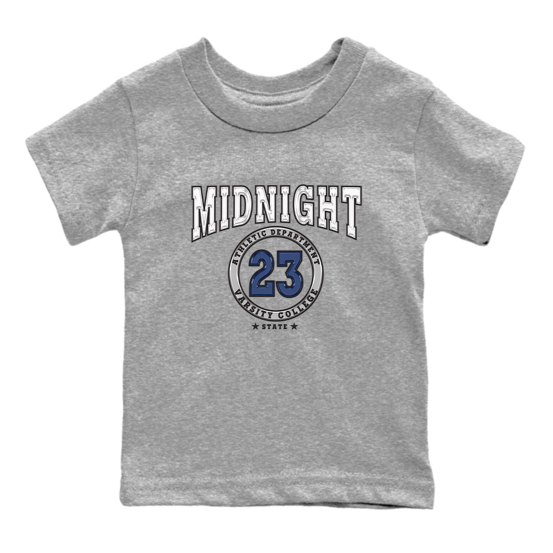 Air Jordan 3 Retro Midnight Navy shirt to match jordans Varsity sneaker shirt 3s Midnight Navy Drip Gear Zone baby toddler Heather Grey 2 cotton Shirt