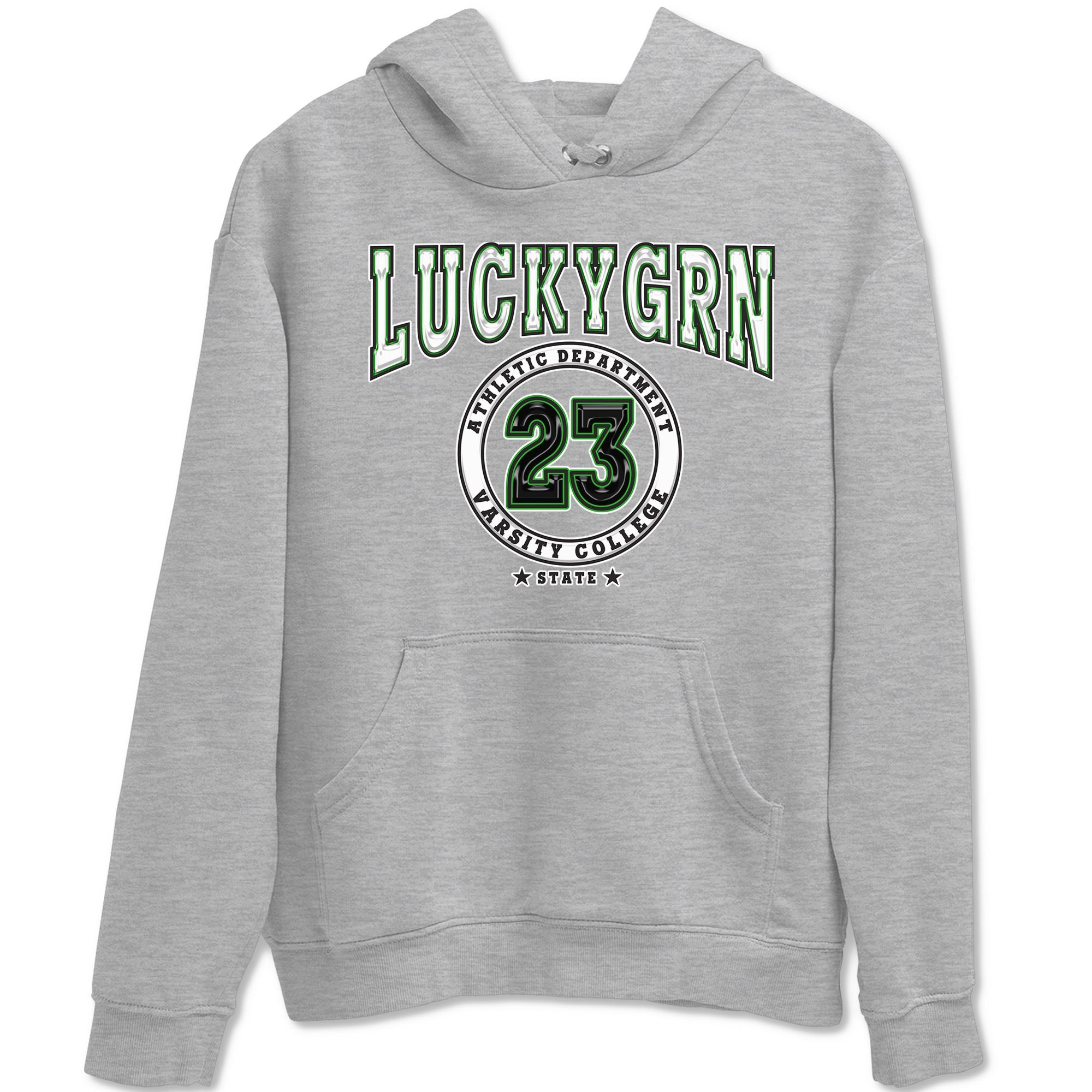 5s Lucky Green shirt to match jordans Varsity sneaker tees Air Jordan 5 Lucky Green Drip Gear Zone unisex cotton Heather Grey 2 crew neck shirt