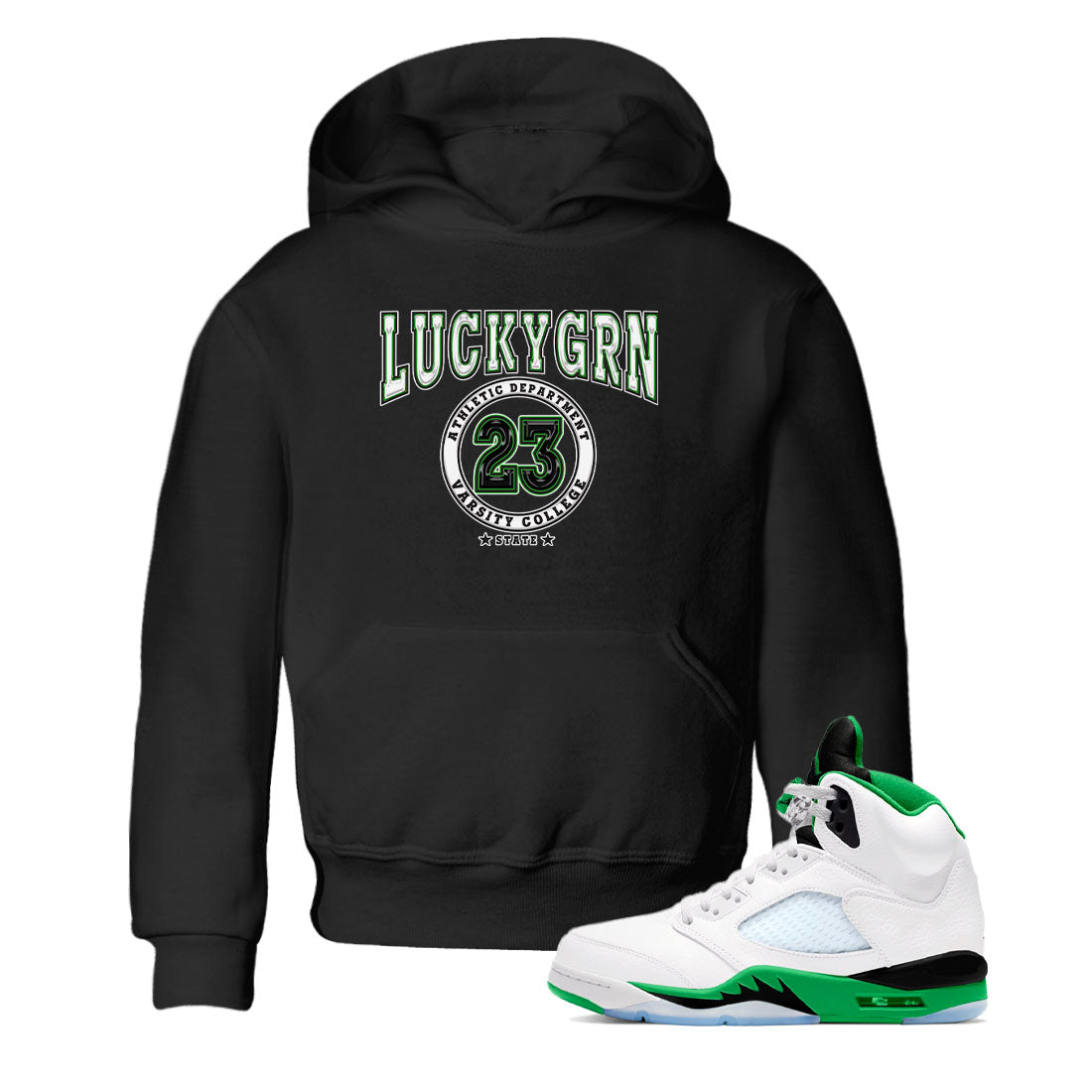 5s Lucky Green shirt to match jordans Varsity sneaker tees Air Jordan 5 Lucky Green Drip Gear Zone baby toddler Black 1 cotton Shirt