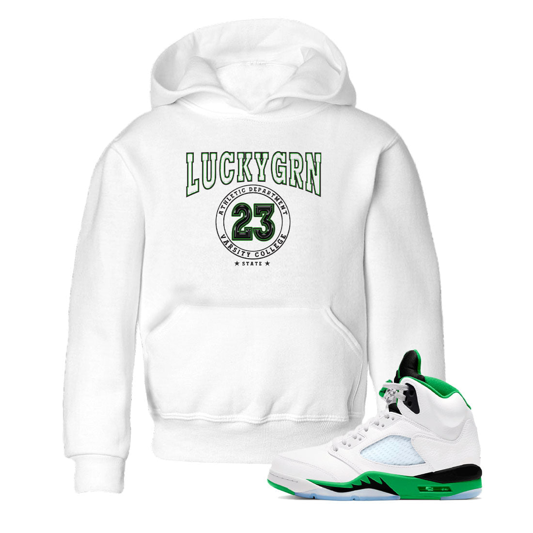 5s Lucky Green shirt to match jordans Varsity sneaker tees Air Jordan 5 Lucky Green Drip Gear Zone baby toddler White 1 cotton Shirt