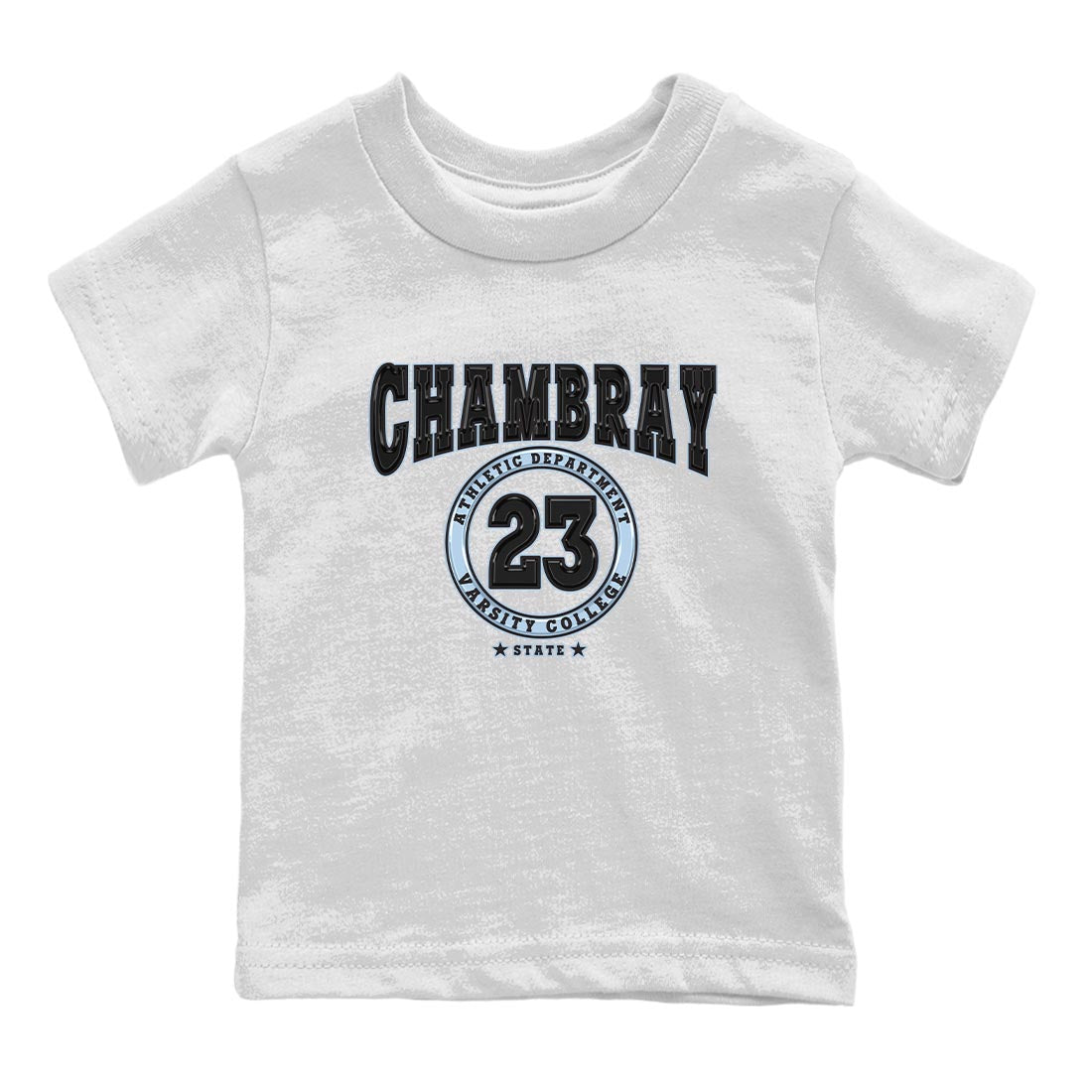Air Jordan 7 Chambray shirt to match jordans Varsity Streetwear Sneaker Shirt AJ7 Chambray Drip Gear Zone Sneaker Matching Clothing Baby Toddler White 2 T-Shirt