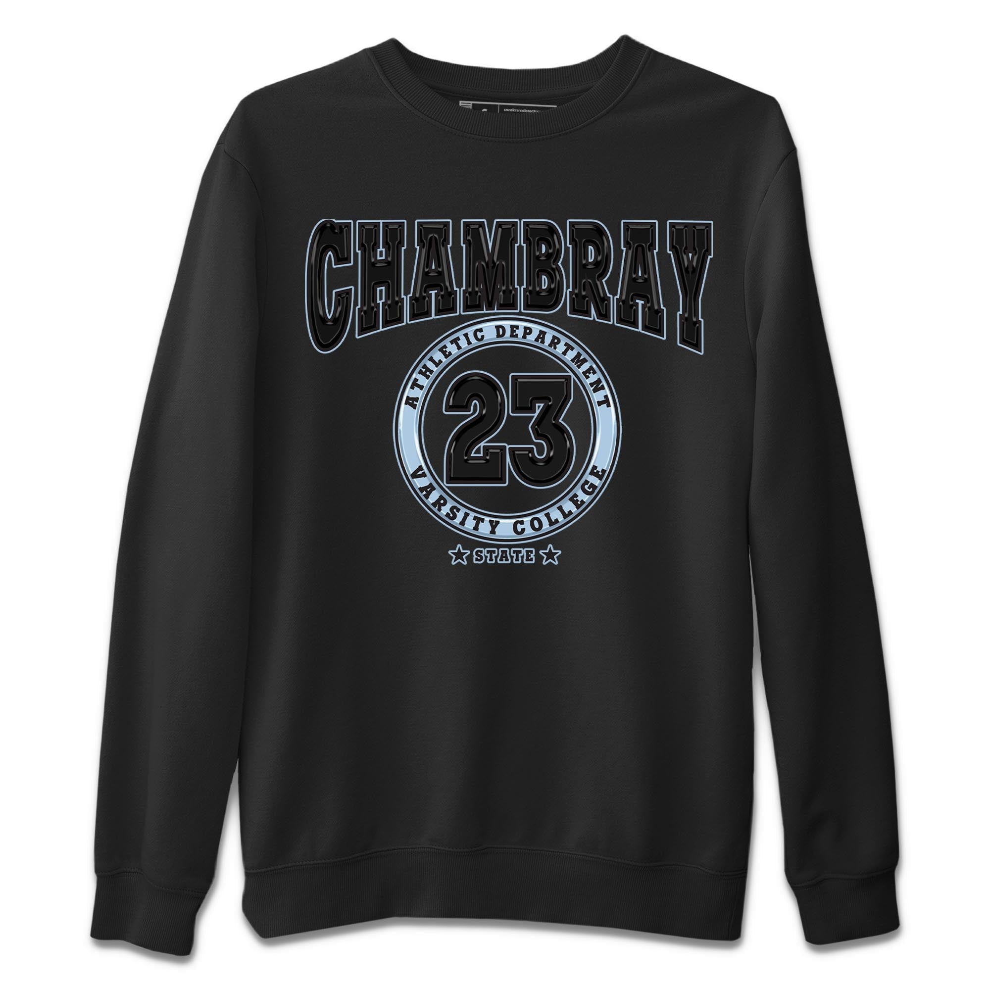 Air Jordan 7 Chambray shirt to match jordans Varsity Streetwear Sneaker Shirt AJ7 Chambray Drip Gear Zone Sneaker Matching Clothing Unisex Black 2 T-Shirt