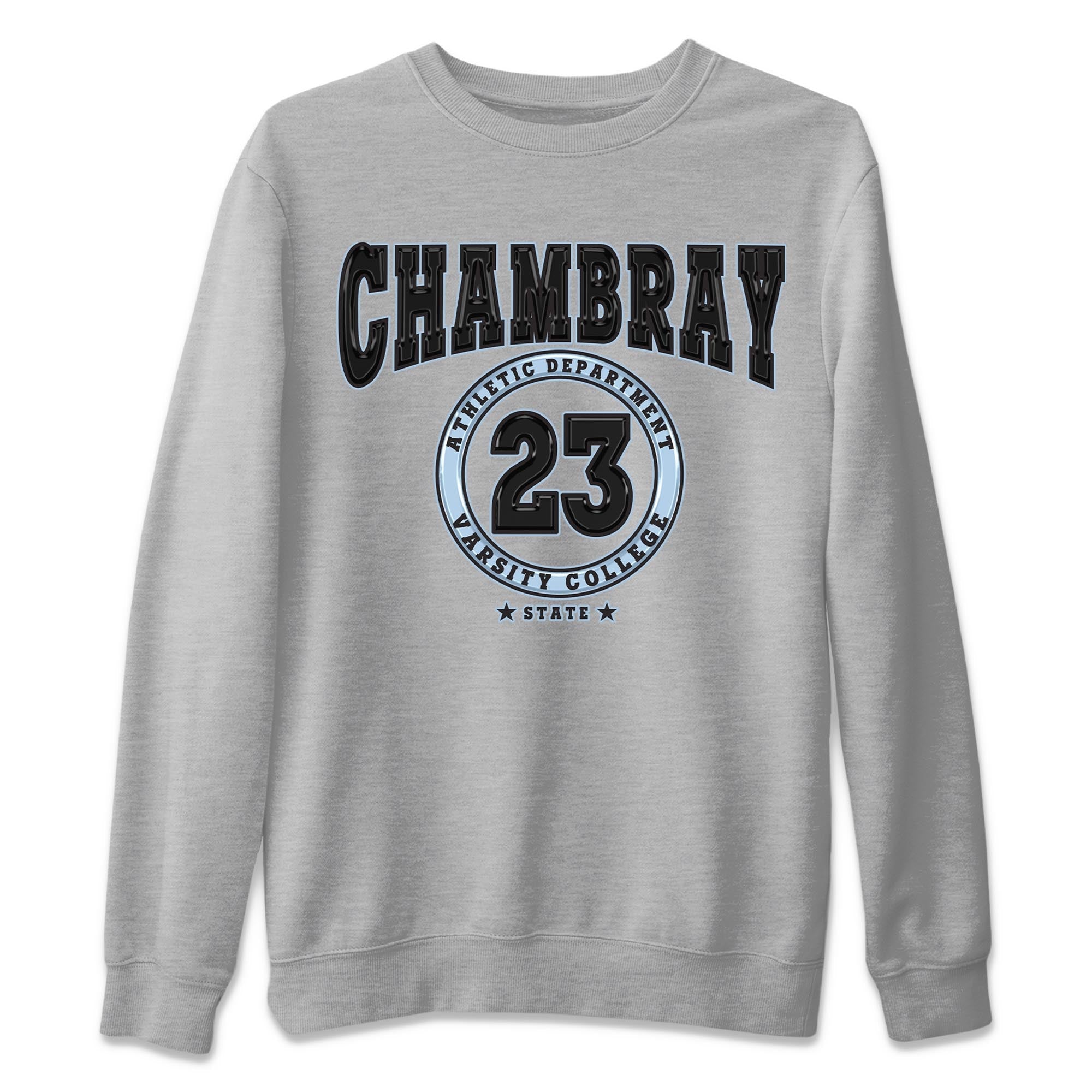 Air Jordan 7 Chambray shirt to match jordans Varsity Streetwear Sneaker Shirt AJ7 Chambray Drip Gear Zone Sneaker Matching Clothing Unisex Heather Grey 2 T-Shirt