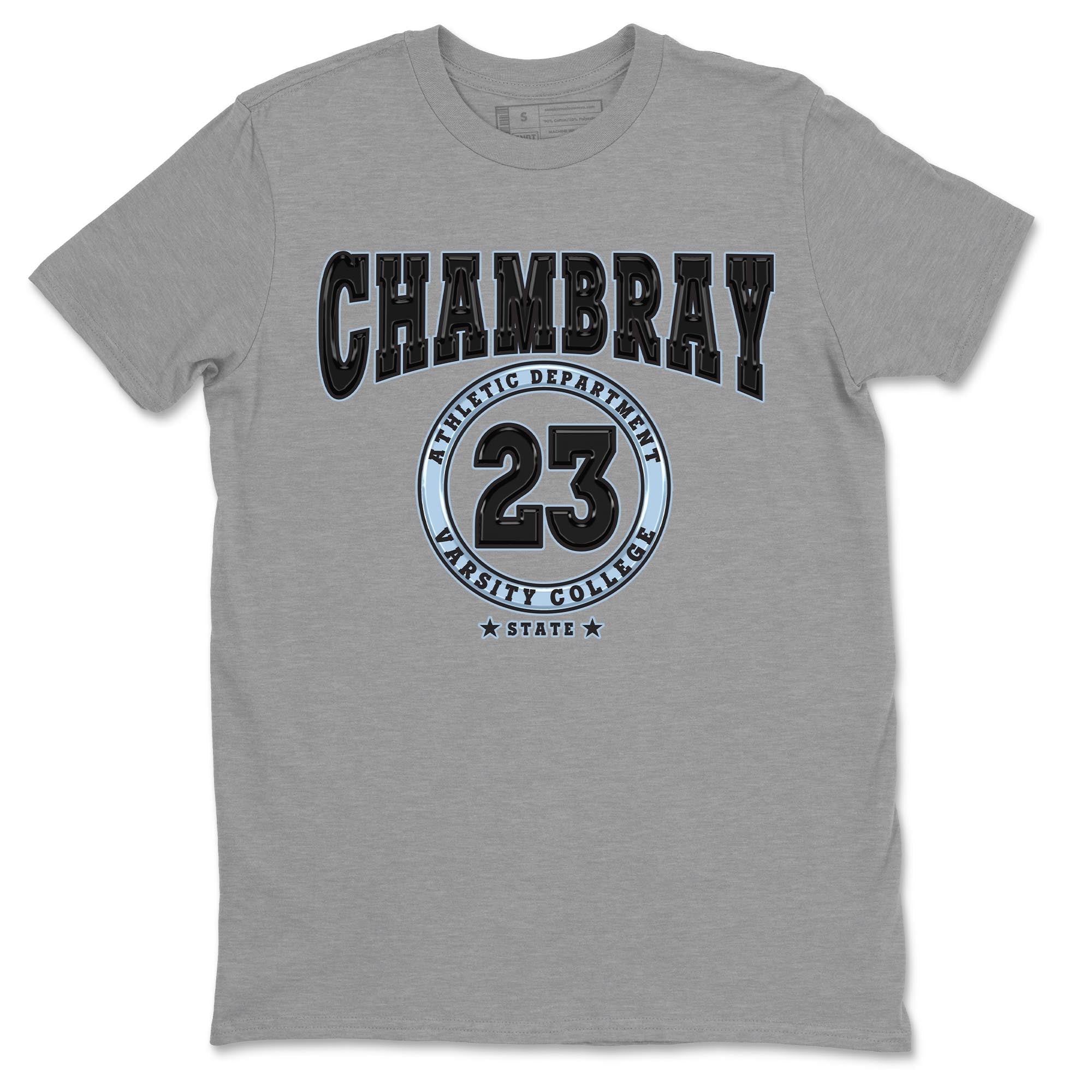Air Jordan 7 Chambray shirt to match jordans Varsity Streetwear Sneaker Shirt AJ7 Chambray Drip Gear Zone Sneaker Matching Clothing Unisex Heather Grey 2 T-Shirt