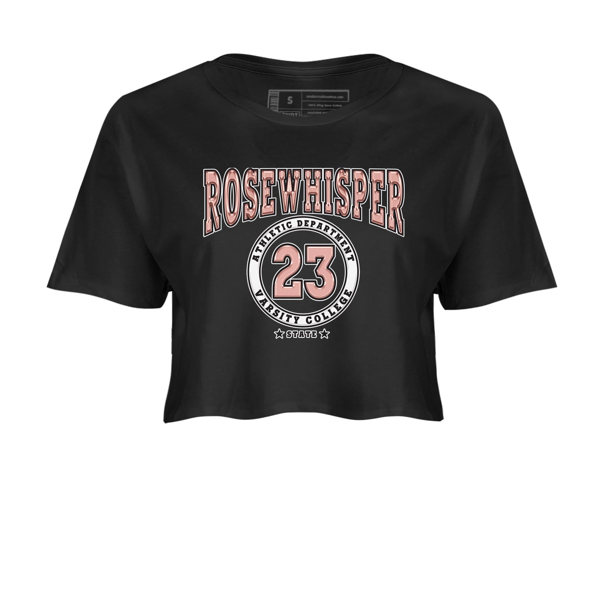 Nike Dunks Low Rose Whisper shirt to match jordans Varsity Streetwear Sneaker Shirt Nike Dunk Rose Whisper Drip Gear Zone Sneaker Matching Clothing Black 2 Crop T-Shirt