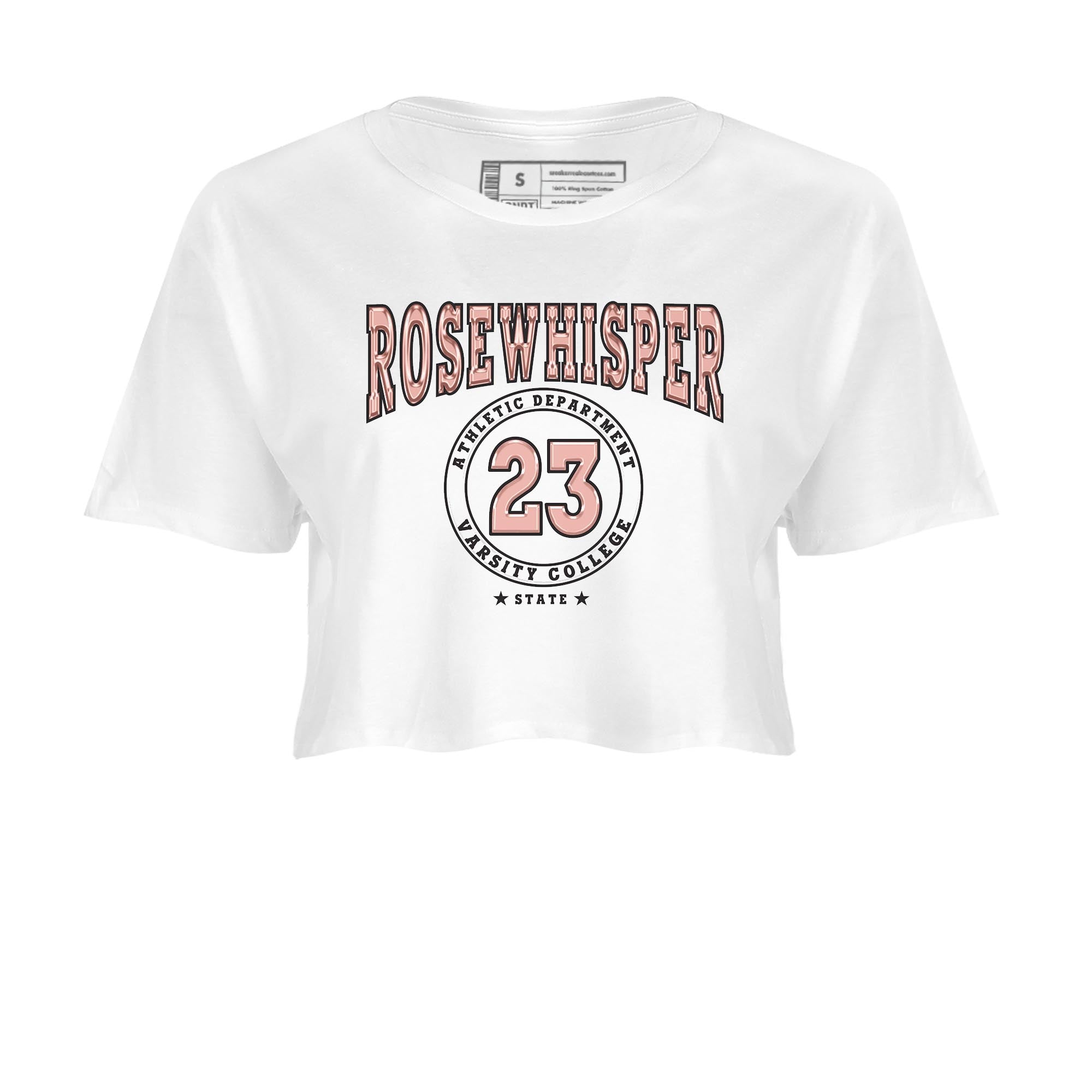 Nike Dunks Low Rose Whisper shirt to match jordans Varsity Streetwear Sneaker Shirt Nike Dunk Rose Whisper Drip Gear Zone Sneaker Matching Clothing White 2 Crop T-Shirt