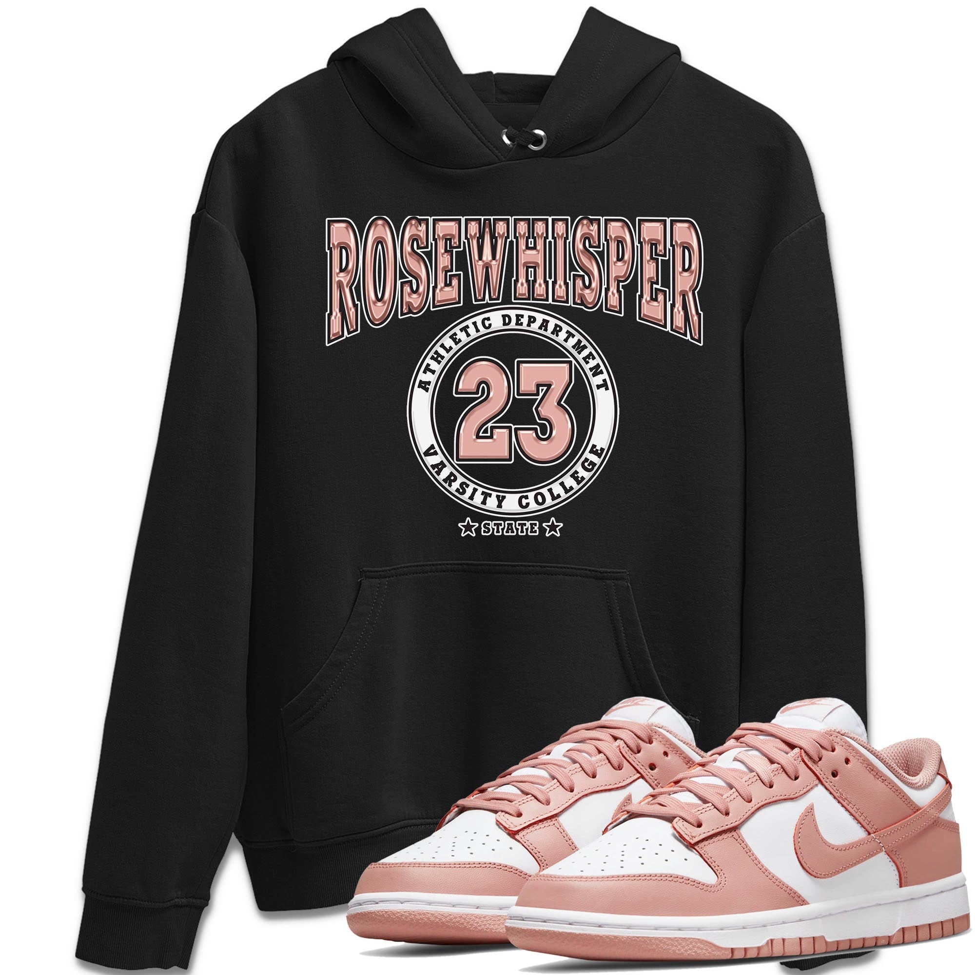 Nike Dunks Low Rose Whisper shirt to match jordans Varsity Streetwear Sneaker Shirt Nike Dunk Rose Whisper Drip Gear Zone Sneaker Matching Clothing Unisex Black 1 T-Shirt