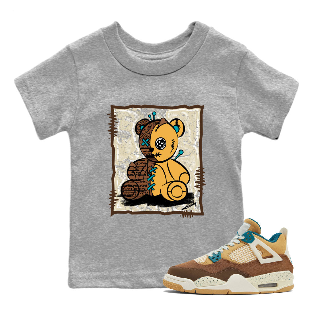 Air Jordan 4 Cacao Wow shirt to match jordans Vintage Bear Streetwear Sneaker Shirt Air Jordan 4 Cacao Wow Drip Gear Zone Sneaker Matching Clothing Baby Toddler Heather Grey 1 T-Shirt