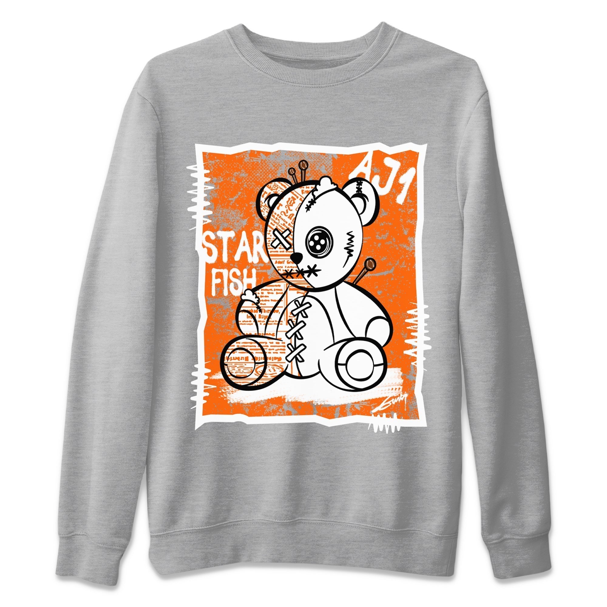 Jordan 1 Starfish Shirt To Match Jordans Vintage Bear Sneaker Tees Jordan 1 Starfish Drip Gear Zone Sneaker Matching Clothing Unisex Shirts