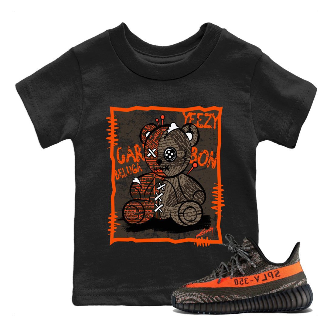 Yeezy 350 Carbon Beluga Shirt To Match Jordans Vintage Bear Sneaker Tees Yeezy 350 Carbon Beluga Drip Gear Zone Sneaker Matching Clothing Kids Shirts