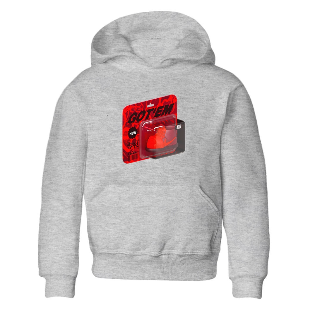 Air Force 1 Layers of Love shirt to match jordans Vintage Toy Packaging sneaker tees af1 Layers of Love Drip Gear Zone baby toddler Heather Grey 2 cotton Shirt