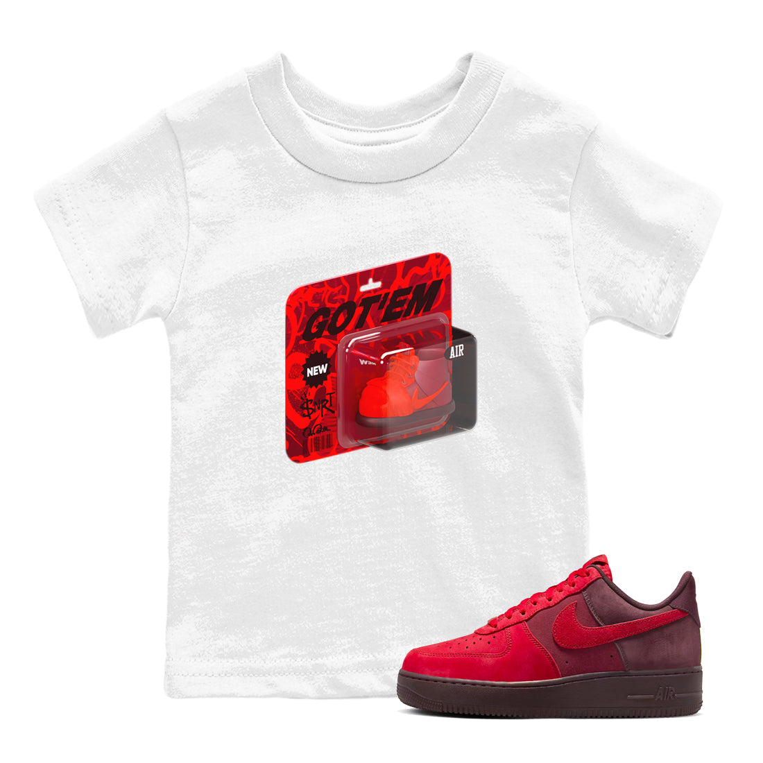 Air Force 1 Layers of Love shirt to match jordans Vintage Toy Packaging sneaker tees af1 Layers of Love Drip Gear Zone baby toddler White 1 cotton Shirt