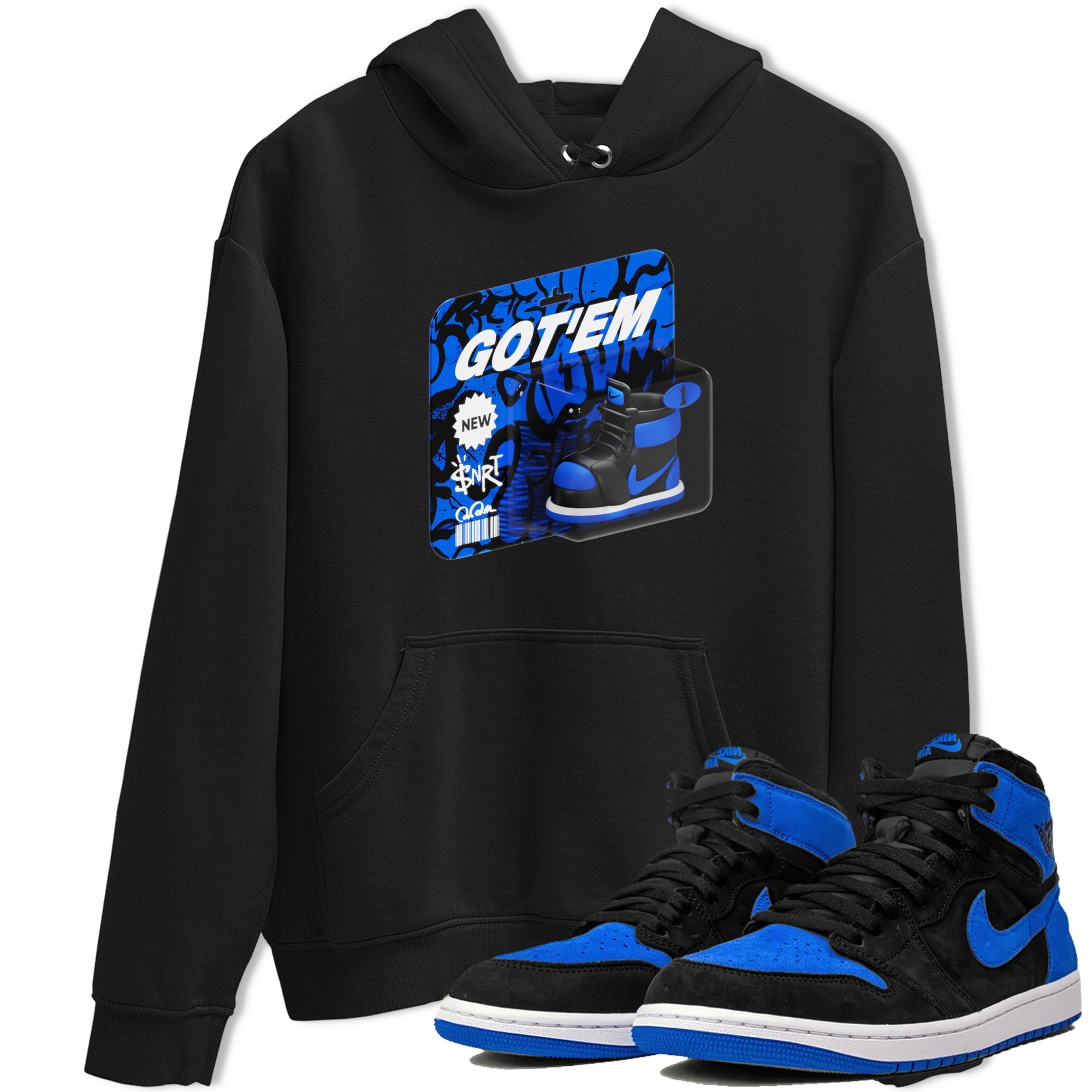 Air Jordan 1 Royal Reimagined shirt to match jordans Vintage Toy Packaging sneaker tees AJ1 Royal Reimagined Drip Gear Zone Unisex Sneaker Tees and Sneaker Match T-Shirt Black 1 T-Shirt