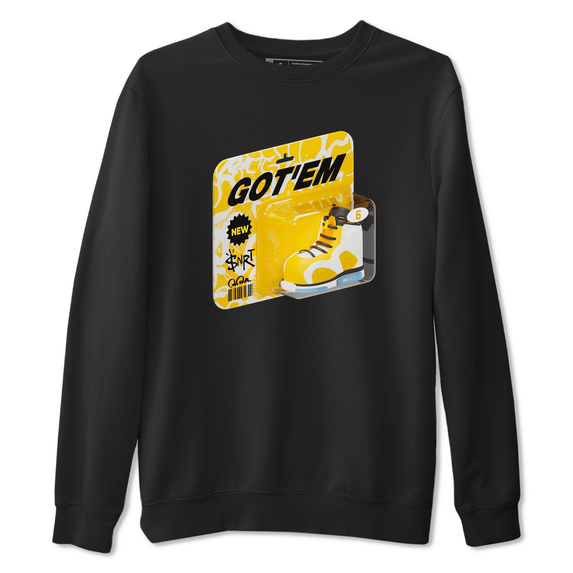 Air Jordan 6 Yellow Ochre shirt to match jordans Vintage Toy Packaging sneaker tees streetwear brand AJ6 Yellow Ochre Drip Gear Zone Brand Unisex Black 2 T-Shirt
