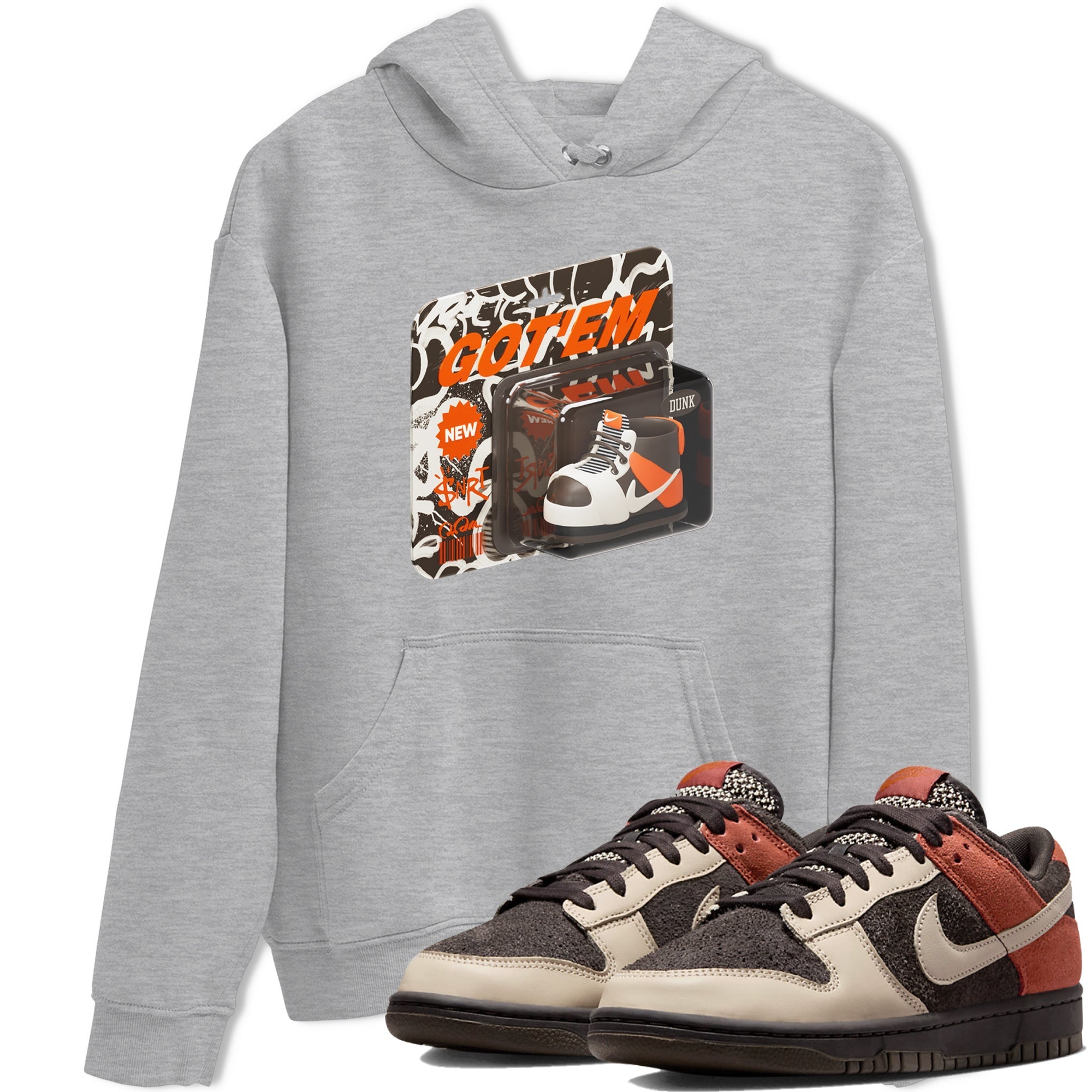 Dunk Red Panda shirt to match jordans Vintage Toy Packaging sneaker tees Nike Dunk LowRed Panda Drip Gear Zone Sneaker T-Shirts Crew Neck Casual Fit Heather Grey 1 T-Shirt