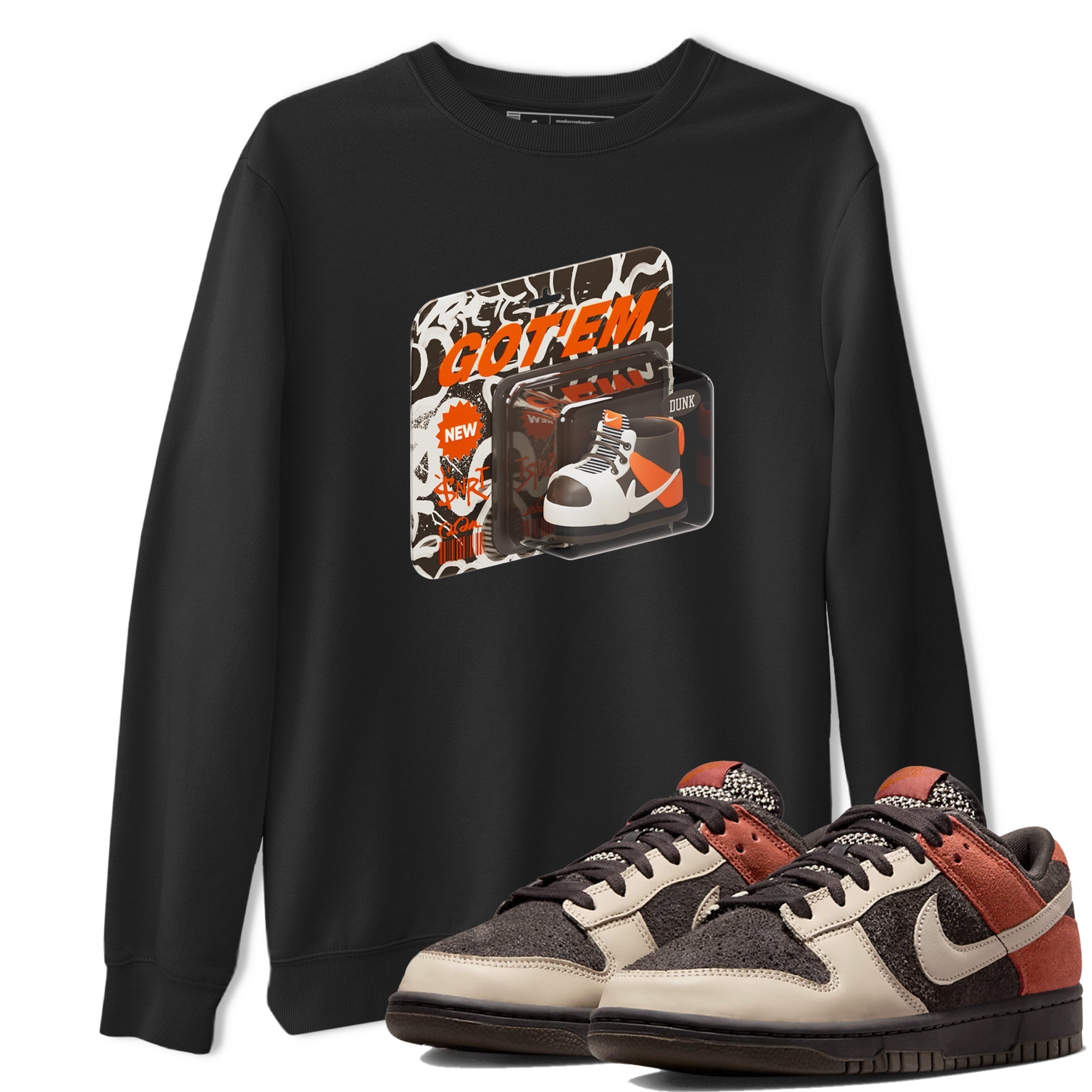 Dunk Red Panda shirt to match jordans Vintage Toy Packaging sneaker tees Nike Dunk LowRed Panda Drip Gear Zone Sneaker T-Shirts Crew Neck Casual Fit Black 1 T-Shirt