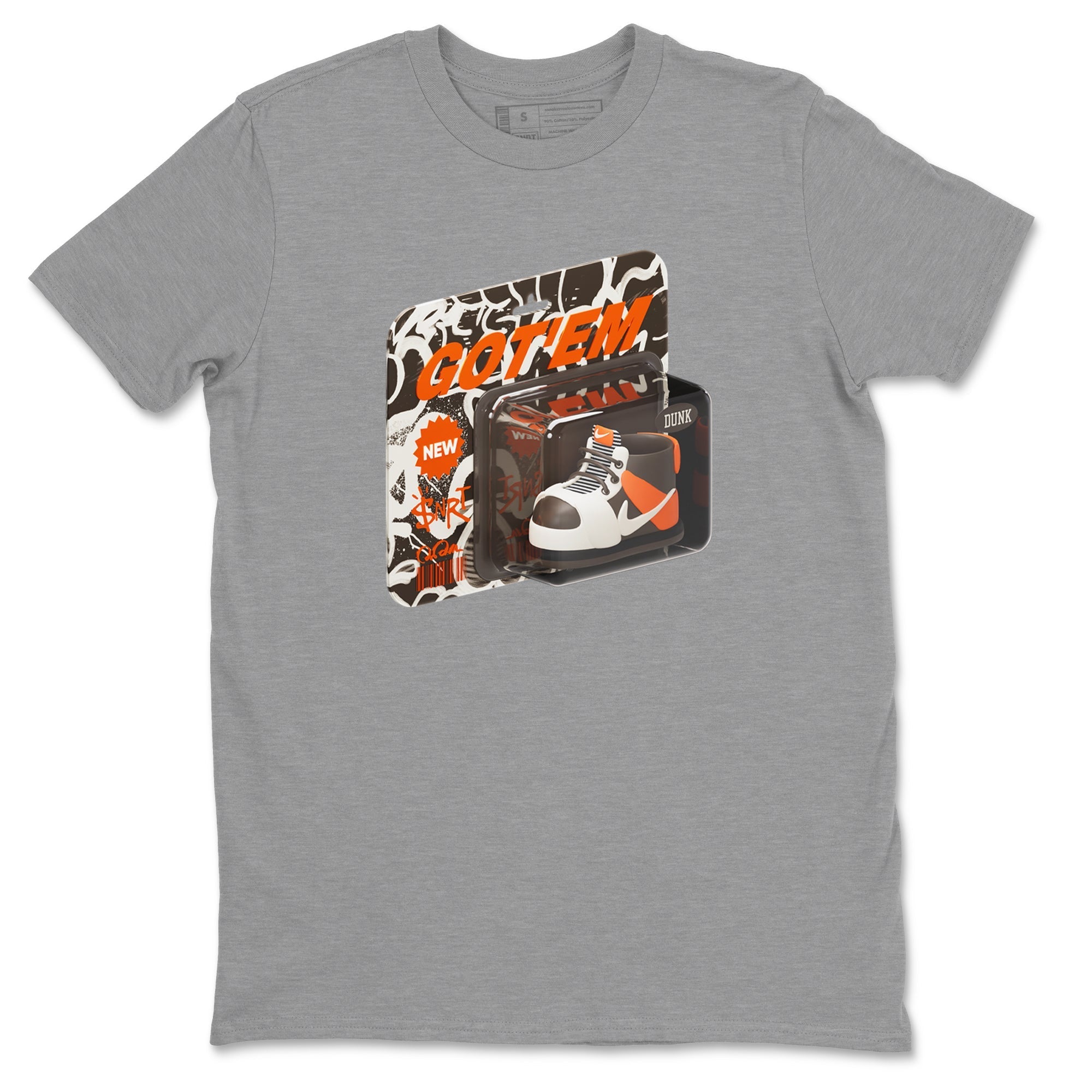 Dunk Red Panda shirt to match jordans Vintage Toy Packaging sneaker tees Nike Dunk LowRed Panda Drip Gear Zone Sneaker T-Shirts Crew Neck Casual Fit Heather Grey 2 T-Shirt