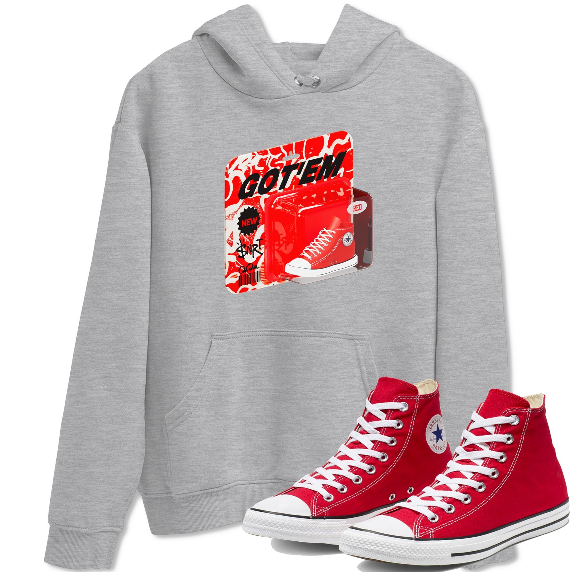 Converse High Top Red shirt to match sneakers Vintage Toy Packing sneaker tees Shoes Match Converse High Top Red Drip Gear Zone Sneaker Tee Unisex Heather Grey 1 T-Shirt