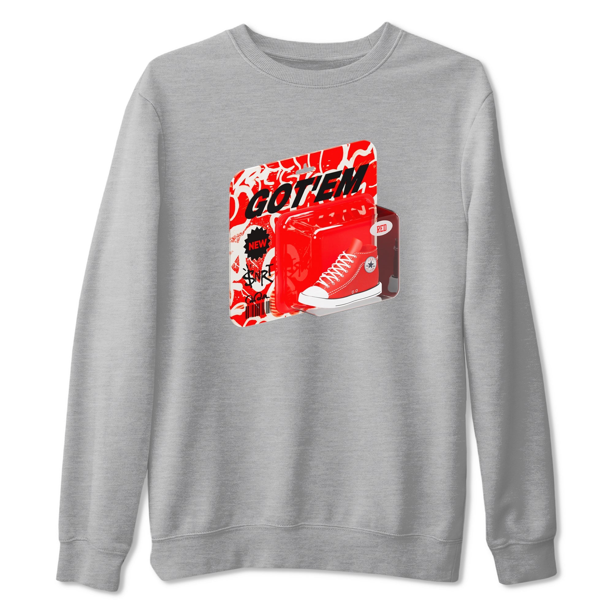 Converse High Top Red shirt to match sneakers Vintage Toy Packing sneaker tees Shoes Match Converse High Top Red Drip Gear Zone Sneaker Tee Unisex Heather Grey 2 T-Shirt