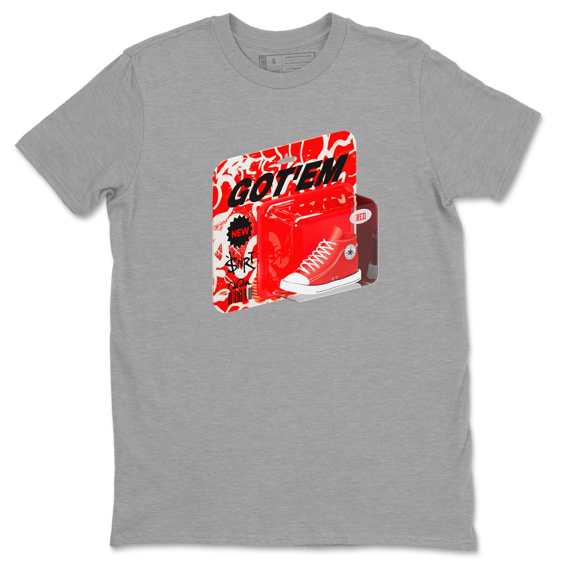 Converse High Top Red shirt to match sneakers Vintage Toy Packing sneaker tees Shoes Match Converse High Top Red Drip Gear Zone Sneaker Tee Unisex Heather Grey 2 T-Shirt