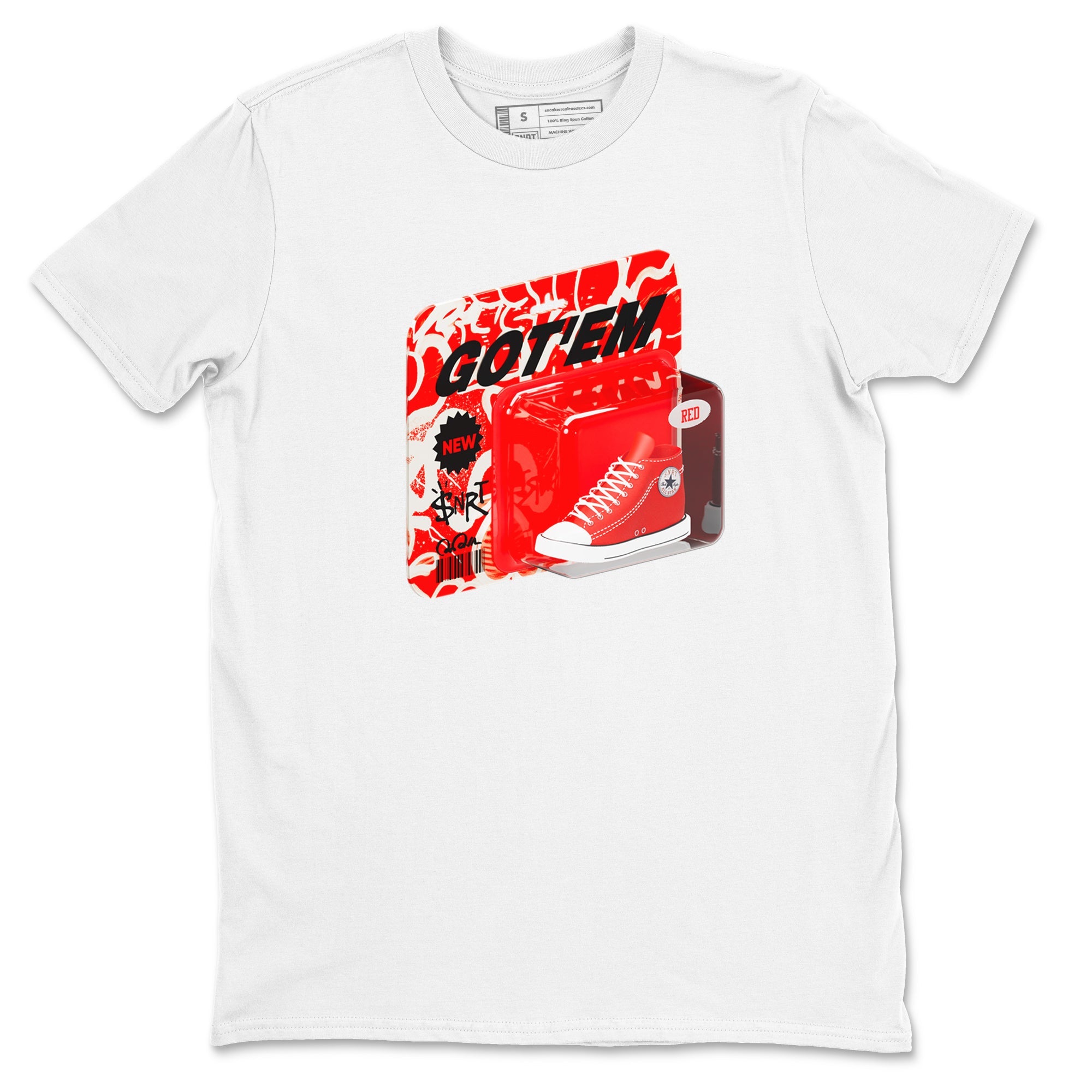 Converse High Top Red shirt to match sneakers Vintage Toy Packing sneaker tees Shoes Match Converse High Top Red Drip Gear Zone Sneaker Tee Unisex White 2 T-Shirt
