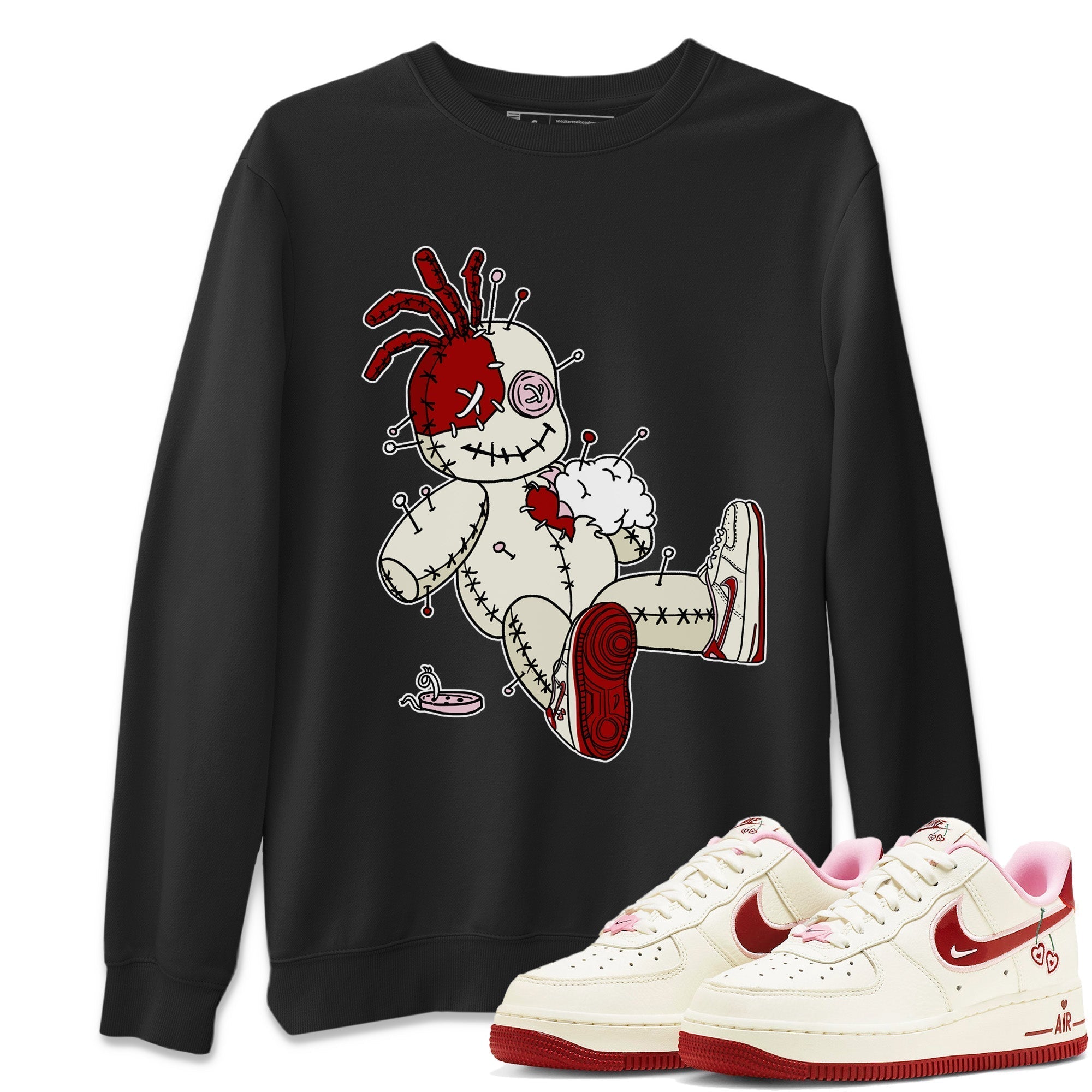 Air Force 1 Valentines Day Sneaker Match Tees Voodoo Doll Sneaker Tees Air Force 1 Valentines Day Jordan to match sneaker T-Shirt Crew Neck Shirts